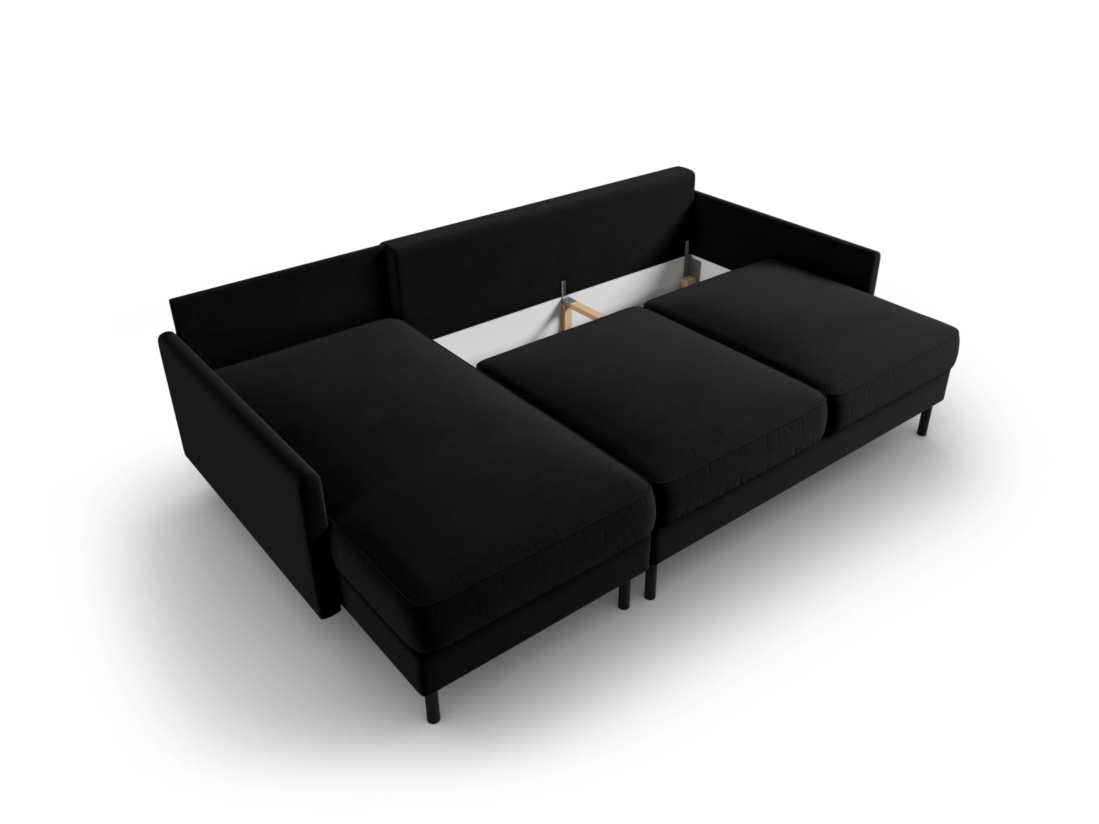 Erleben Sie das elegante Scott Velour Ecksofa von Micadoni. Dieses 5-Sitzer Sofa vereint Komfort mit einer praktischen Schlaffunktion und Stauraum.