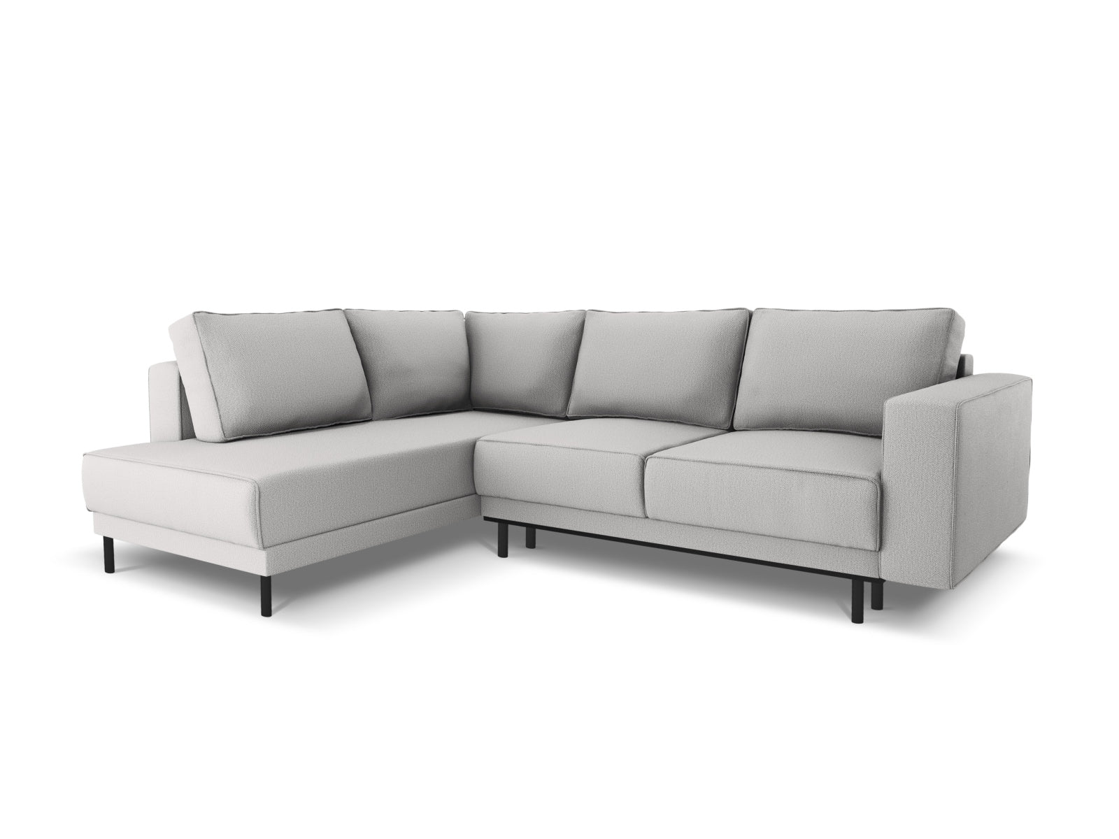 Caro Ecksofa mit Schlaffunktion links 5 Sitzer in Light Grey-Megan präsentiert im Onlineshop von KAQTU Design AG. Bettsofa links ist von Micadoni