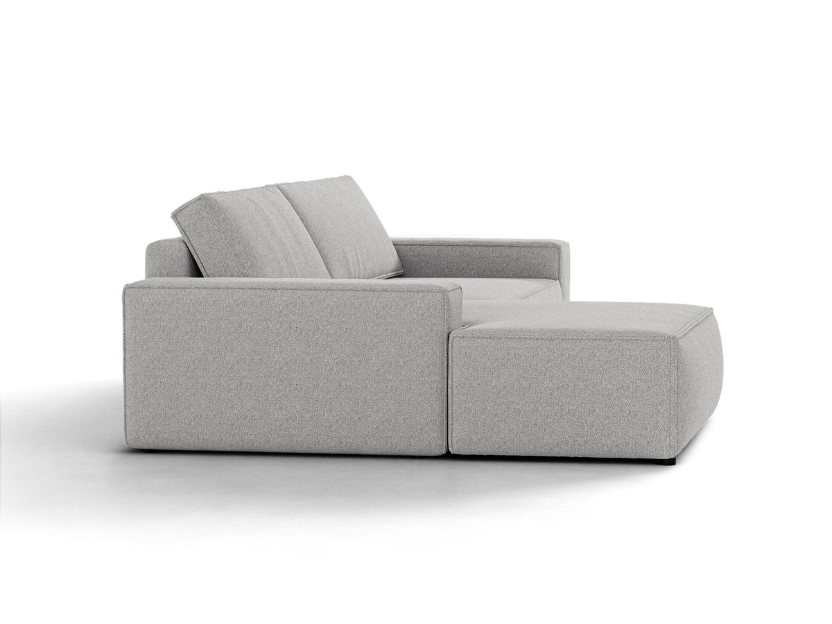 Jodie Ecksofa links mit Schlaffunktion und Stauraumbox 3 Sitzer in Light Grey-Megan präsentiert im Onlineshop von KAQTU Design AG. Bettsofa links ist von Micadoni