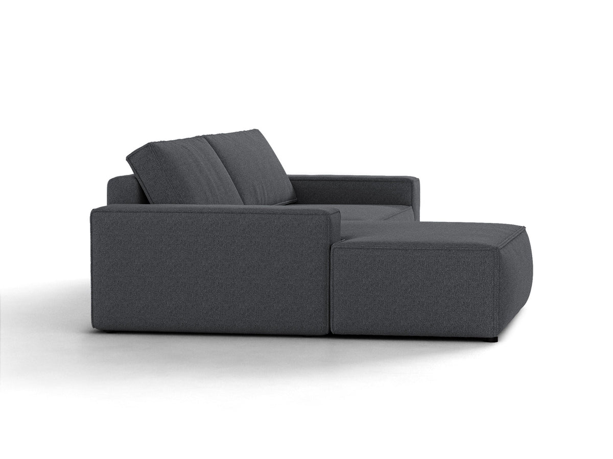 Jodie Ecksofa links mit Schlaffunktion und Stauraumbox 3 Sitzer in Dark Grey-Megan präsentiert im Onlineshop von KAQTU Design AG. Bettsofa links ist von Micadoni