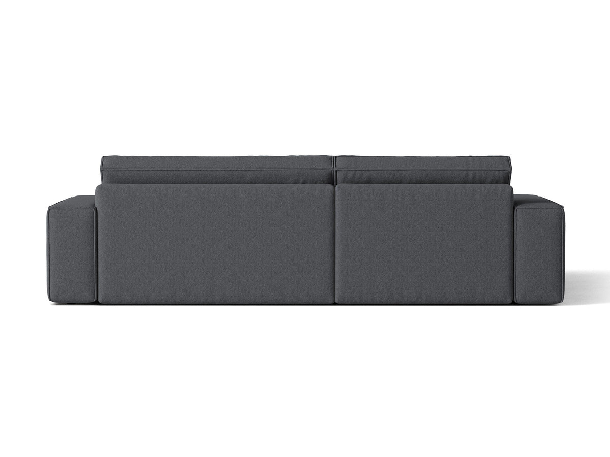 Jodie Ecksofa links mit Schlaffunktion und Stauraumbox 3 Sitzer in Dark Grey-Megan präsentiert im Onlineshop von KAQTU Design AG. Bettsofa links ist von Micadoni
