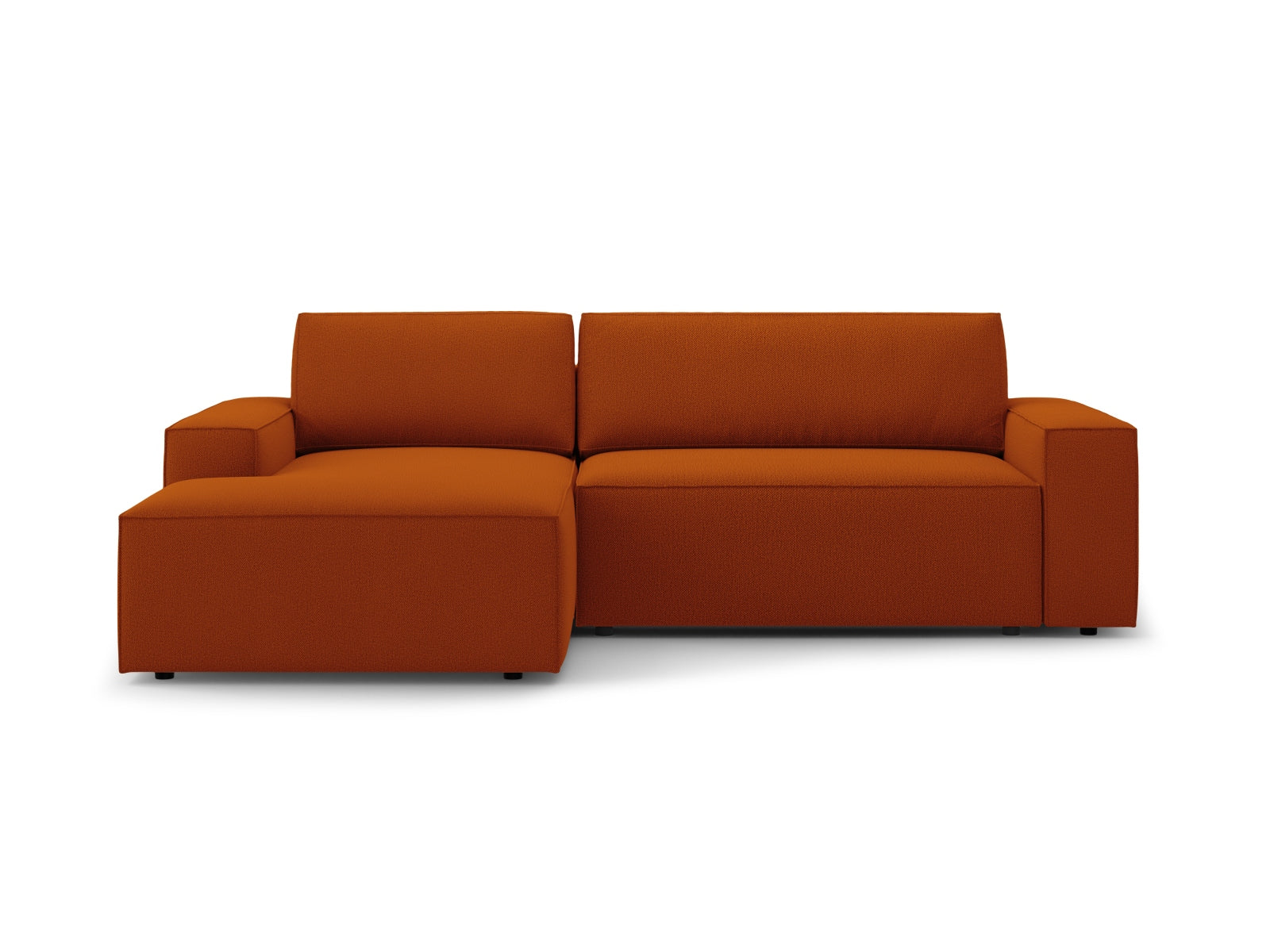 Jodie Ecksofa links mit Schlaffunktion und Stauraumbox 3 Sitzer in Terracotta präsentiert im Onlineshop von KAQTU Design AG. Ecksofa links ist von Micadoni