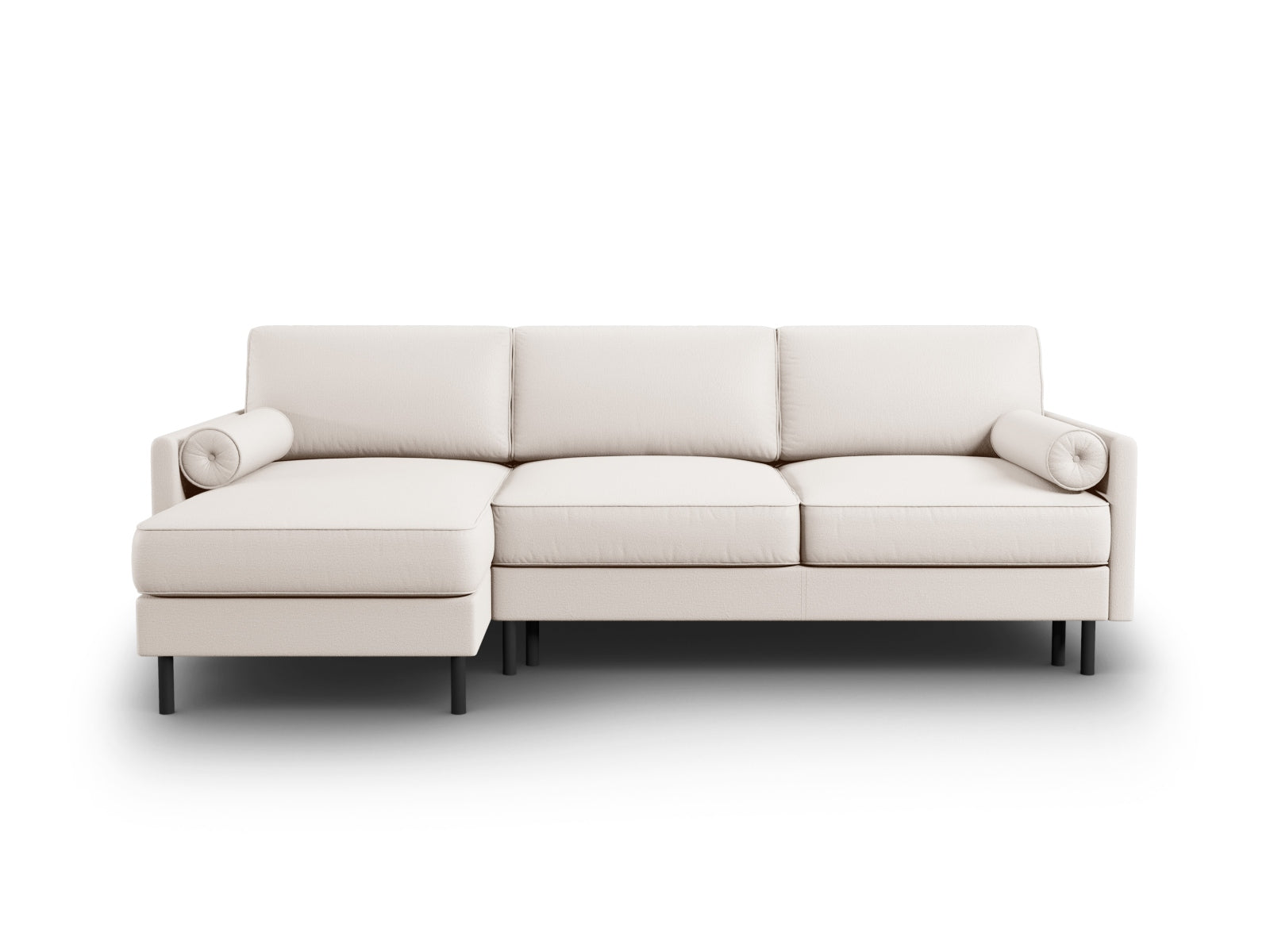 Scott Ecksofa links mit Schlaffunktion Stauraum 5 Sitzer in Light Beige präsentiert im Onlineshop von KAQTU Design AG. Ecksofa links ist von Micadoni