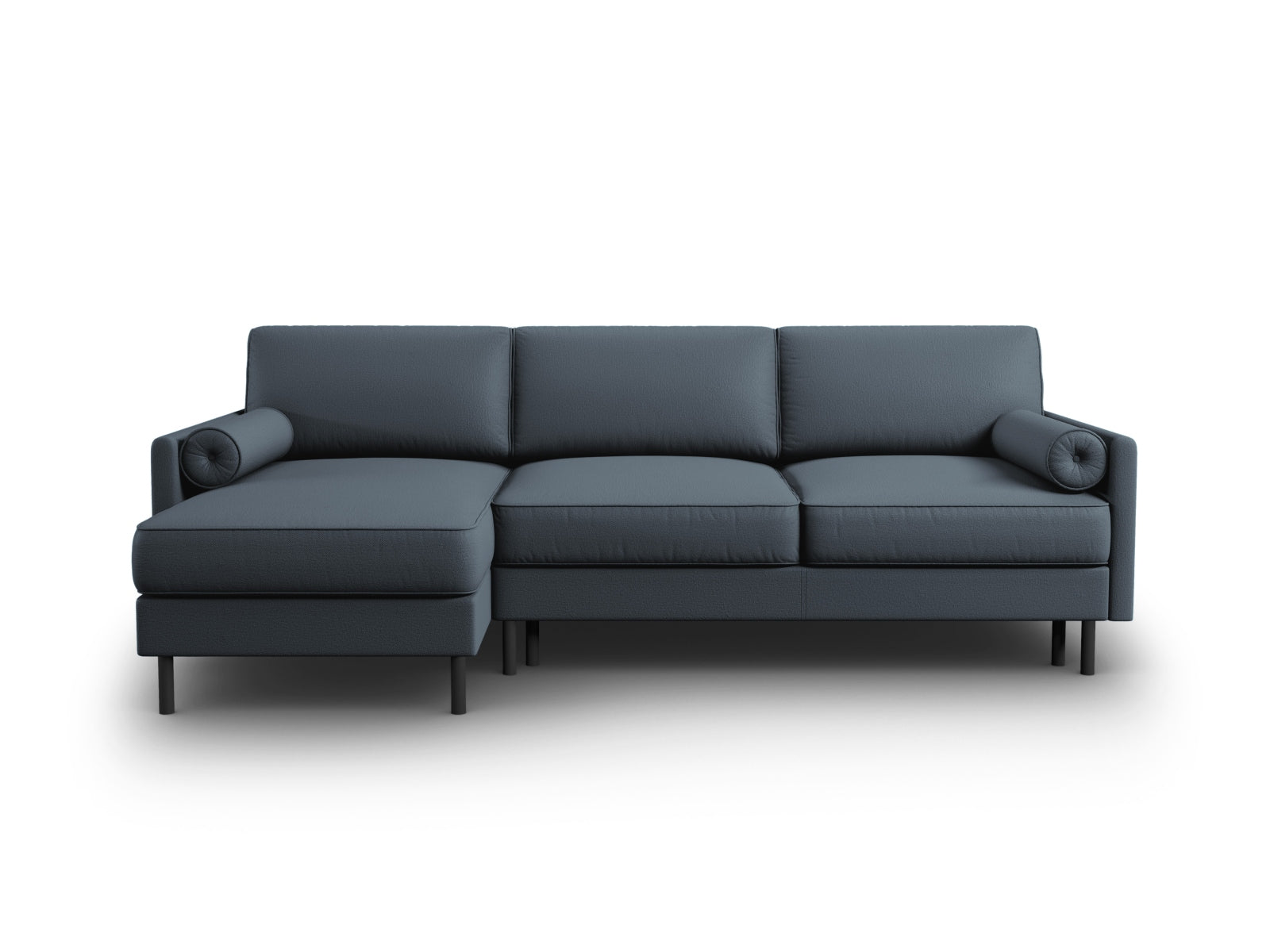 Scott Ecksofa links mit Schlaffunktion Stauraum 5 Sitzer in Blue-Megan präsentiert im Onlineshop von KAQTU Design AG. Bettsofa links ist von Micadoni