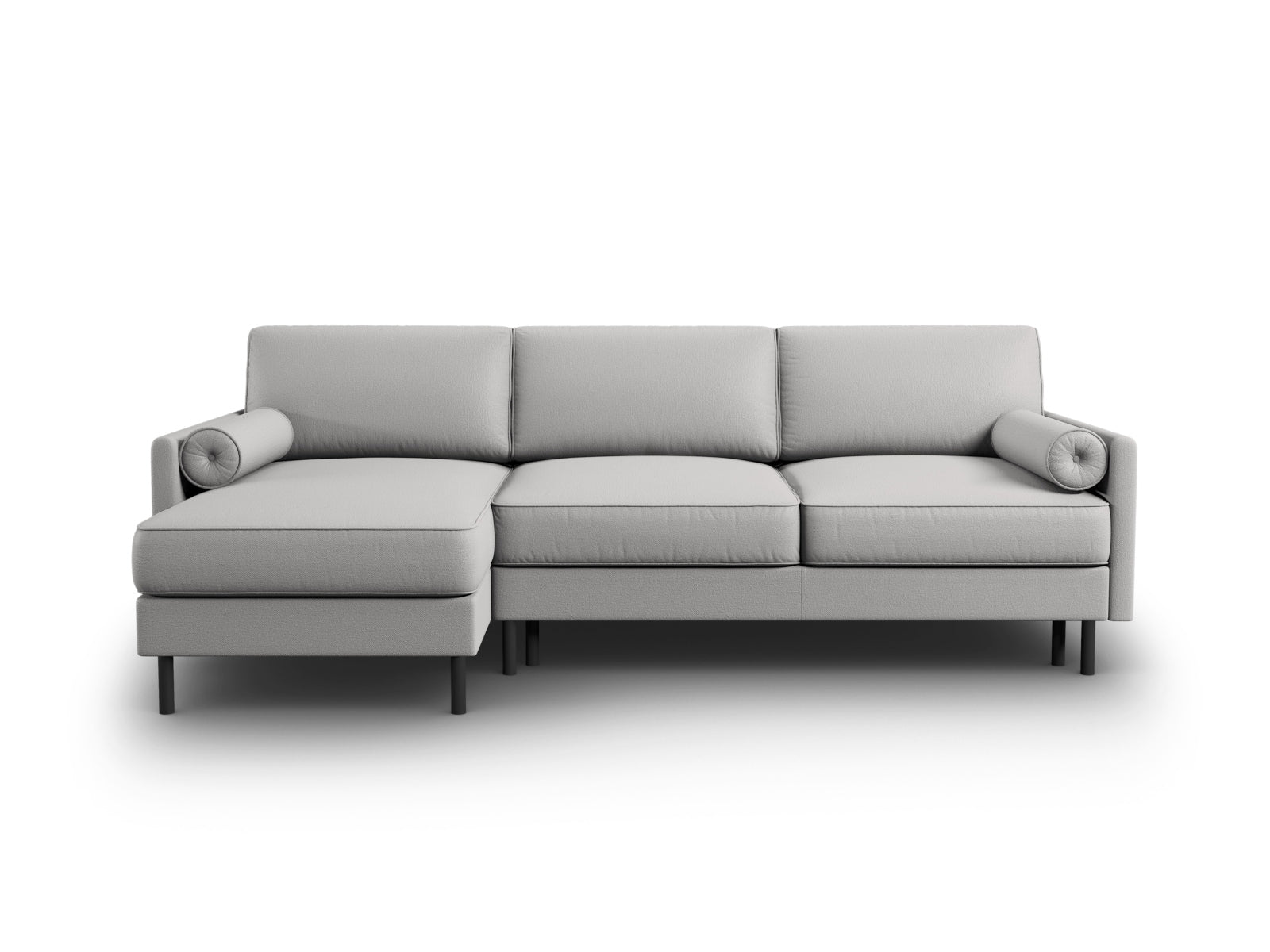 Scott Ecksofa links mit Schlaffunktion Stauraum 5 Sitzer in Light Grey-Megan präsentiert im Onlineshop von KAQTU Design AG. Bettsofa links ist von Micadoni