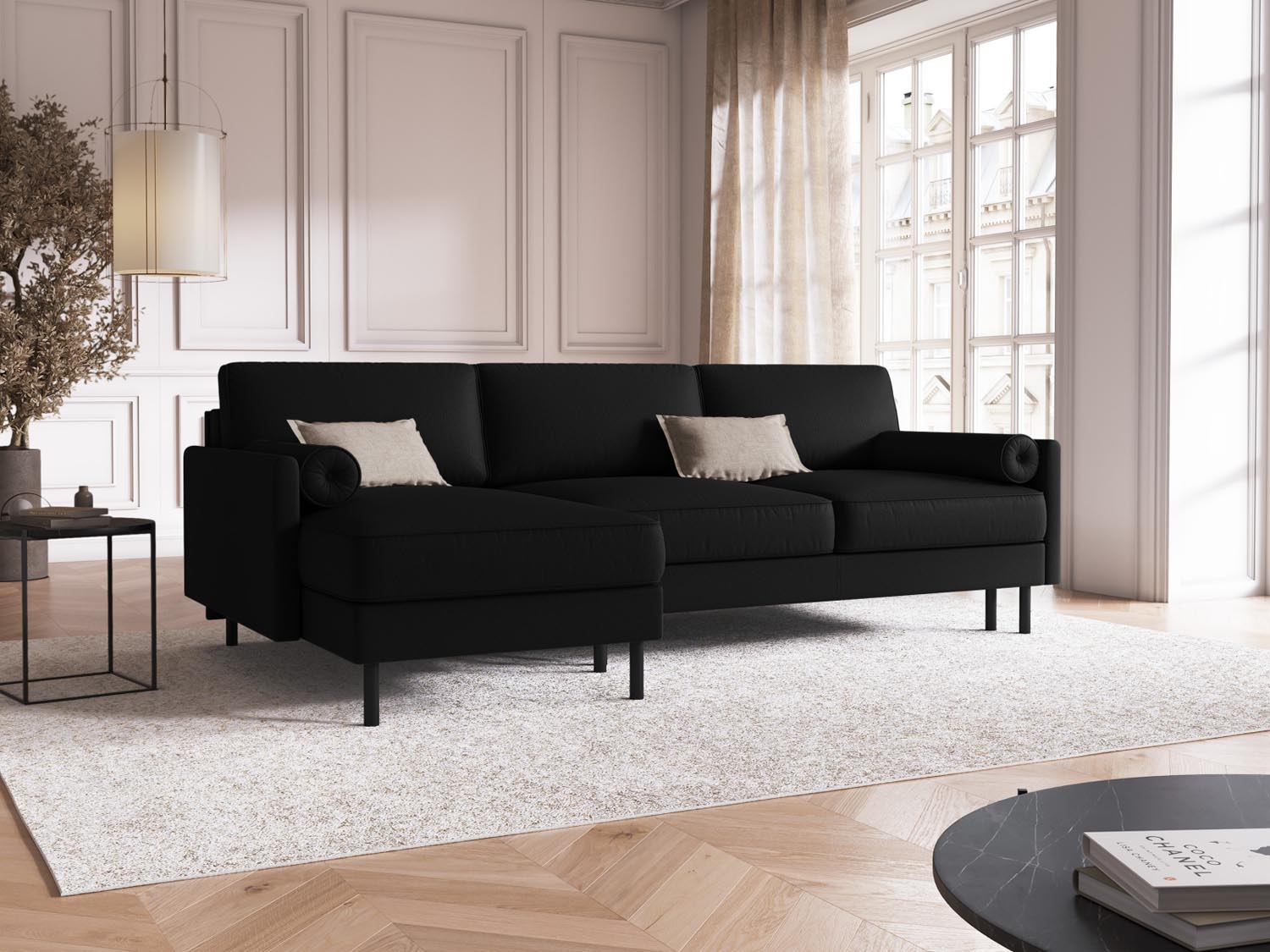 Stylisches Scott Ecksofa links mit Schlaffunktion und Stauraum, ideal für gemütliche Abende und als praktisches Bettsofa für Gäste.