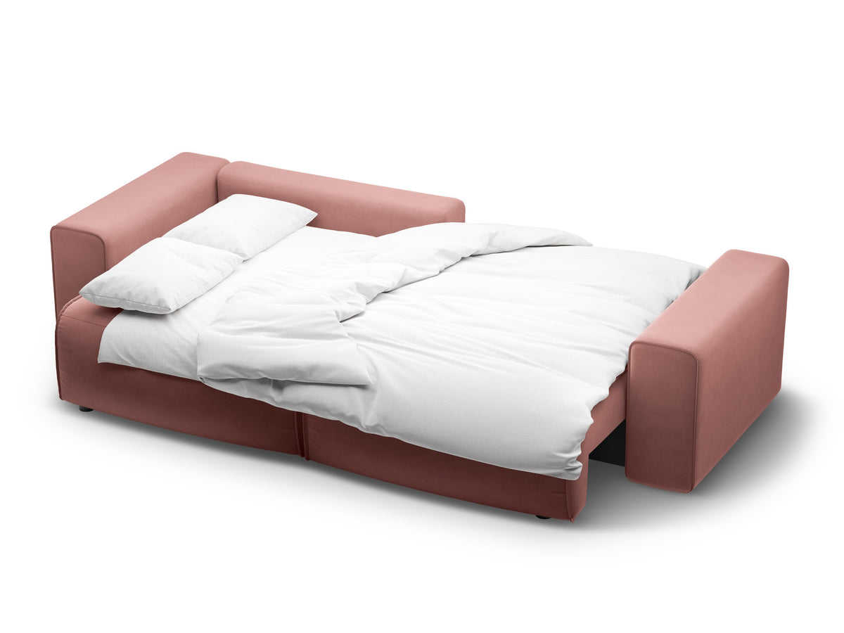 3-Sitzer Ecksofa links mit Schlaffunktion und Stauraum Victor in Pink-Paris präsentiert im Onlineshop von KAQTU Design AG. Bettsofa links ist von Micadoni