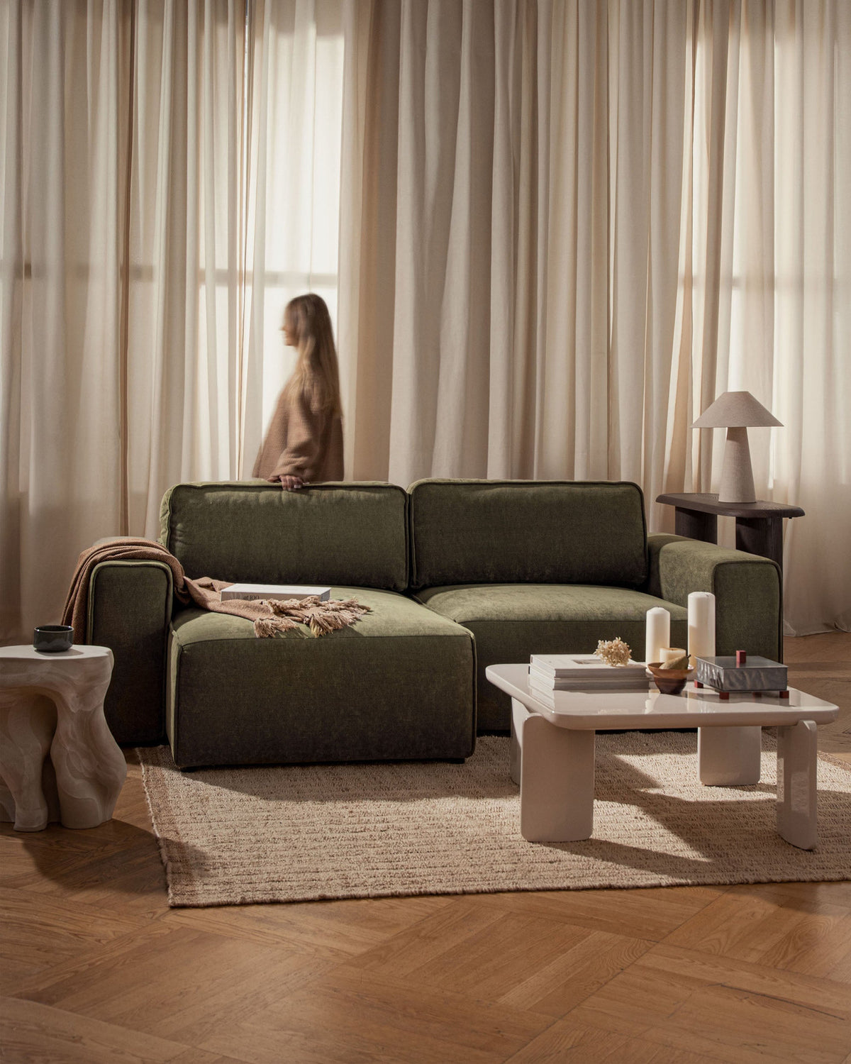 3-Sitzer Ecksofa links mit Schlaffunktion und Stauraum Victor in Grey-Paris präsentiert im Onlineshop von KAQTU Design AG. Bettsofa links ist von Micadoni