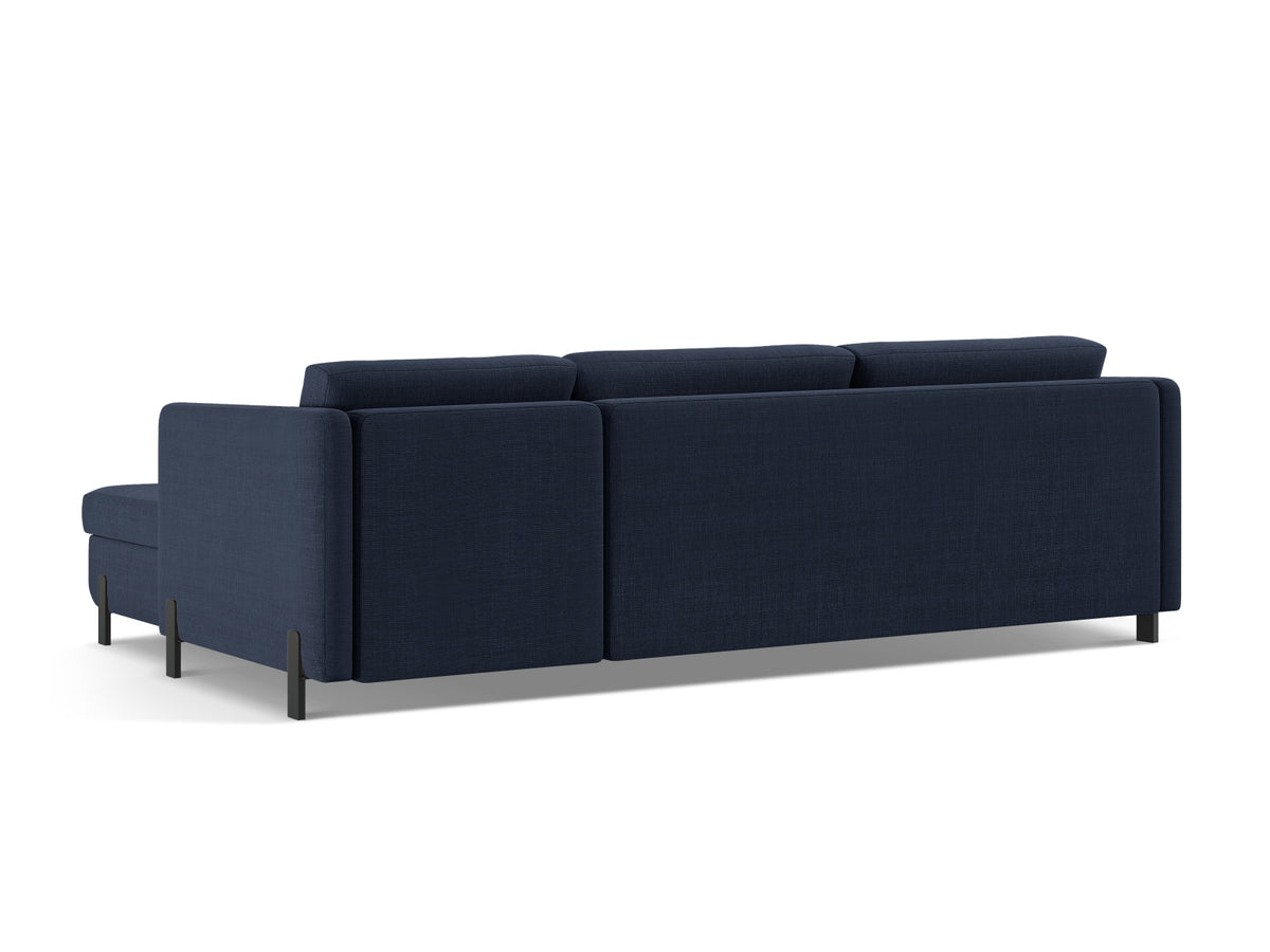 Gloria Ecksofa links mit Schlaffunktion und Stauraum 4 Sitzer in Blue-Bjorn präsentiert im Onlineshop von KAQTU Design AG. Bettsofa links ist von Micadoni