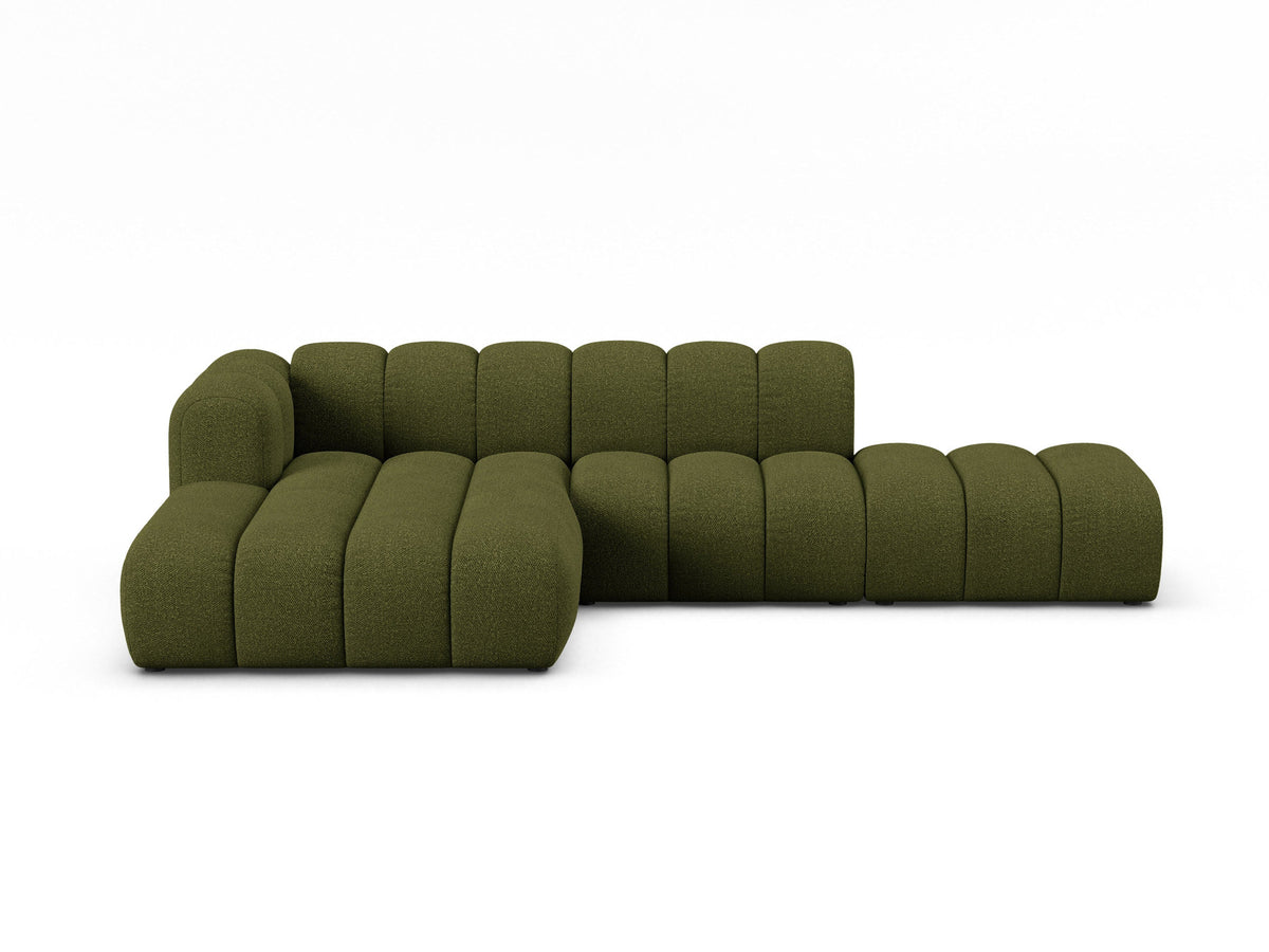 Lupine Modulares Ecksofa open links 5 Sitzer in Dark Olive Green-Baloo präsentiert im Onlineshop von KAQTU Design AG. L-Sofa links ist von Micadoni