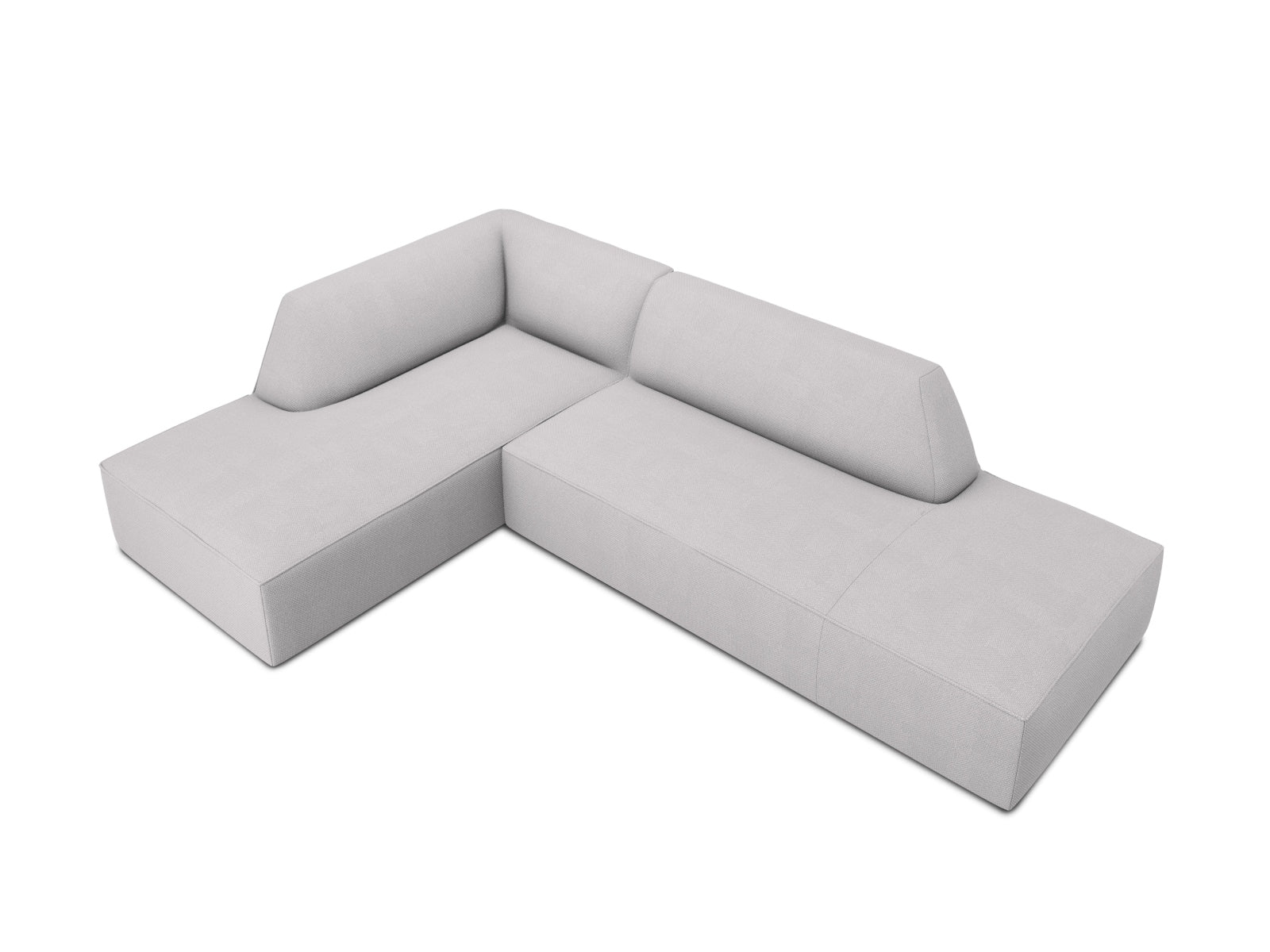 Ruby Modulares Ecksofa links 4 Sitzer in Light Grey-Ottawa präsentiert im Onlineshop von KAQTU Design AG. Ecksofa links ist von Micadoni