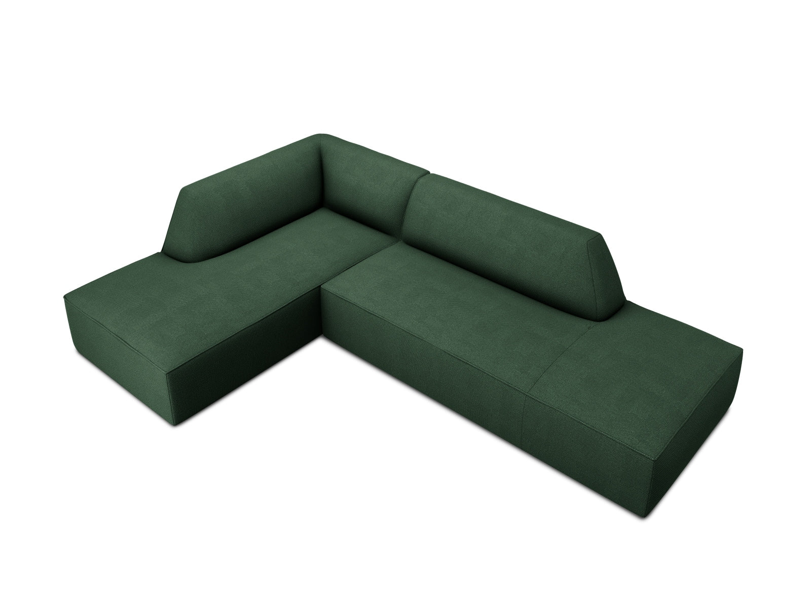 Ruby Modulares Ecksofa links 4 Sitzer in Green-Ottawa präsentiert im Onlineshop von KAQTU Design AG. Ecksofa links ist von Micadoni
