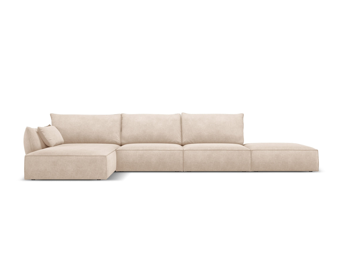 Kaelle Ecksofa links 5 Sitzer in Beige-Over The Horizon präsentiert im Onlineshop von KAQTU Design AG. L-Sofa links ist von Micadoni
