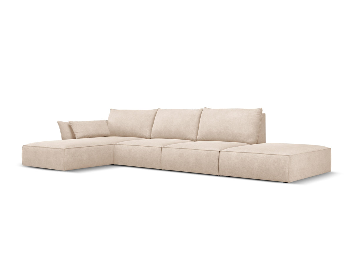 Kaelle Ecksofa links 5 Sitzer in Beige-Over The Horizon präsentiert im Onlineshop von KAQTU Design AG. L-Sofa links ist von Micadoni