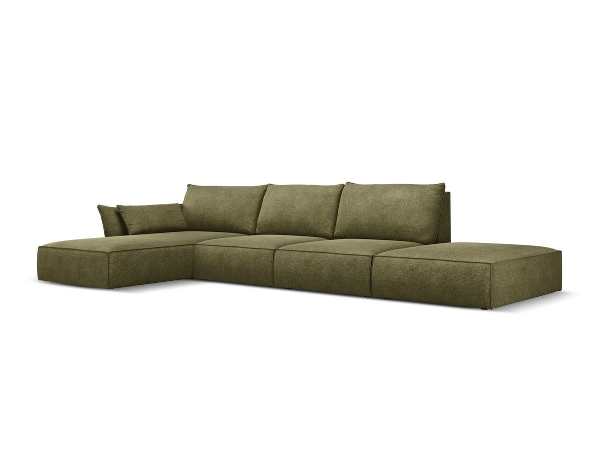 Kaelle Ecksofa links 5 Sitzer in Green-Over The Horizon präsentiert im Onlineshop von KAQTU Design AG. L-Sofa links ist von Micadoni