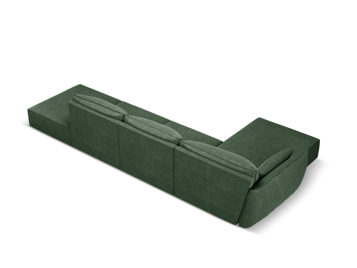 Kaelle Ecksofa links 5 Sitzer in Bottle Green-Over The Horizon präsentiert im Onlineshop von KAQTU Design AG. L-Sofa links ist von Micadoni