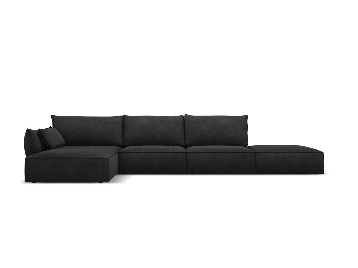 Kaelle Ecksofa links 5 Sitzer in Black-Over The Horizon präsentiert im Onlineshop von KAQTU Design AG. L-Sofa links ist von Micadoni