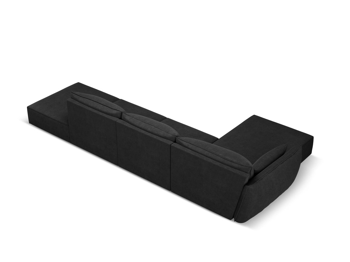 Kaelle Ecksofa links 5 Sitzer in Black-Over The Horizon präsentiert im Onlineshop von KAQTU Design AG. L-Sofa links ist von Micadoni