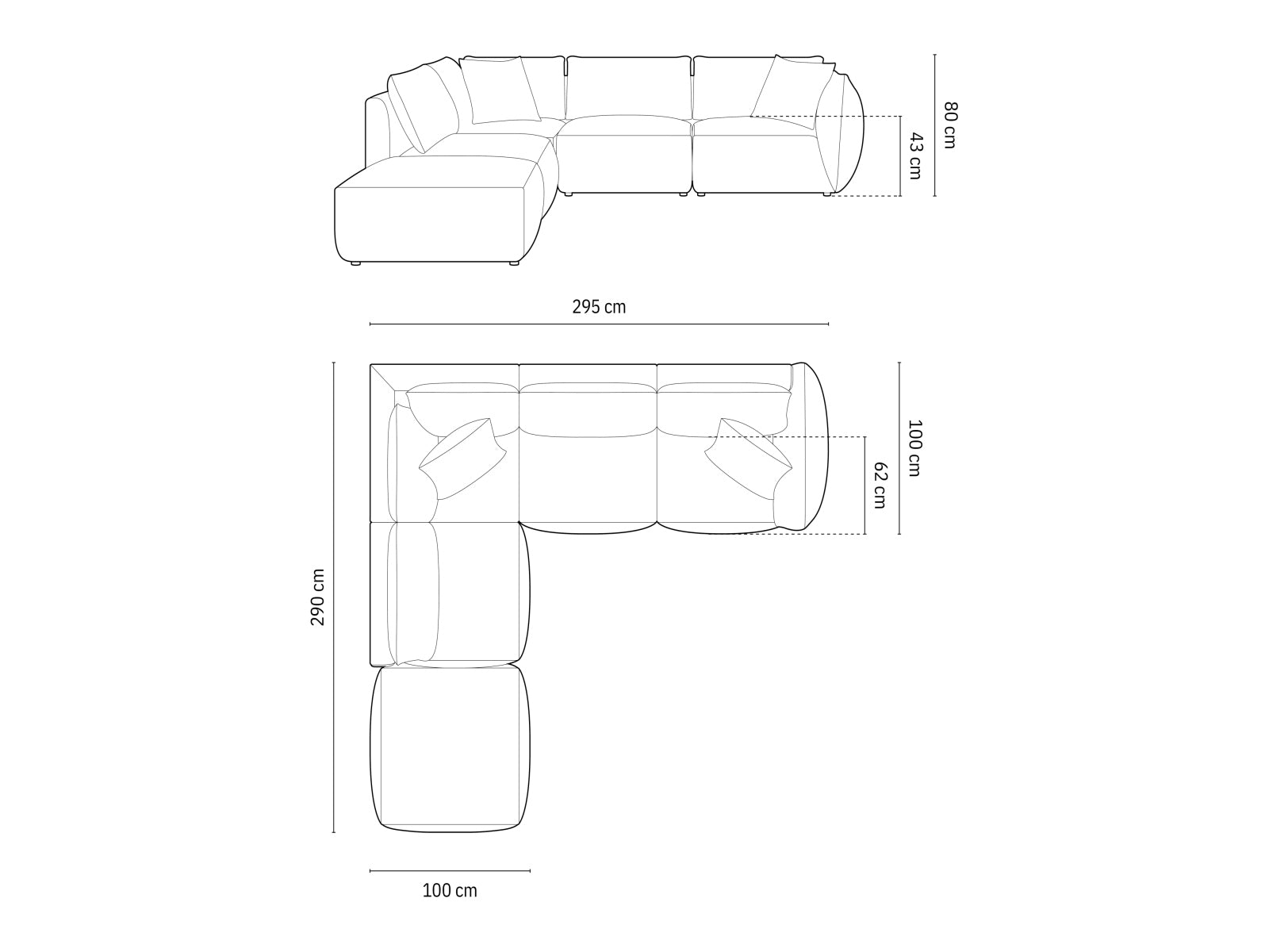 Entdecken Sie das Chris Velour Modular Ecksofa links von Micadoni – ein elegantes 4-Sitzer Sofa, das modernen Stil und höchsten Komfort vereint!