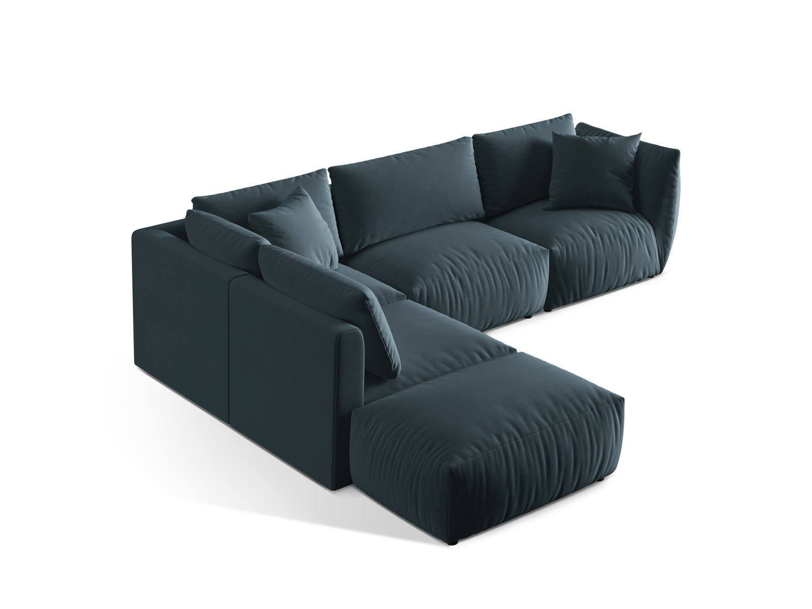 Entdecken Sie das Chris Velour Modular Ecksofa links von Micadoni – ein elegantes 4-Sitzer Sofa, das modernen Stil und höchsten Komfort vereint!