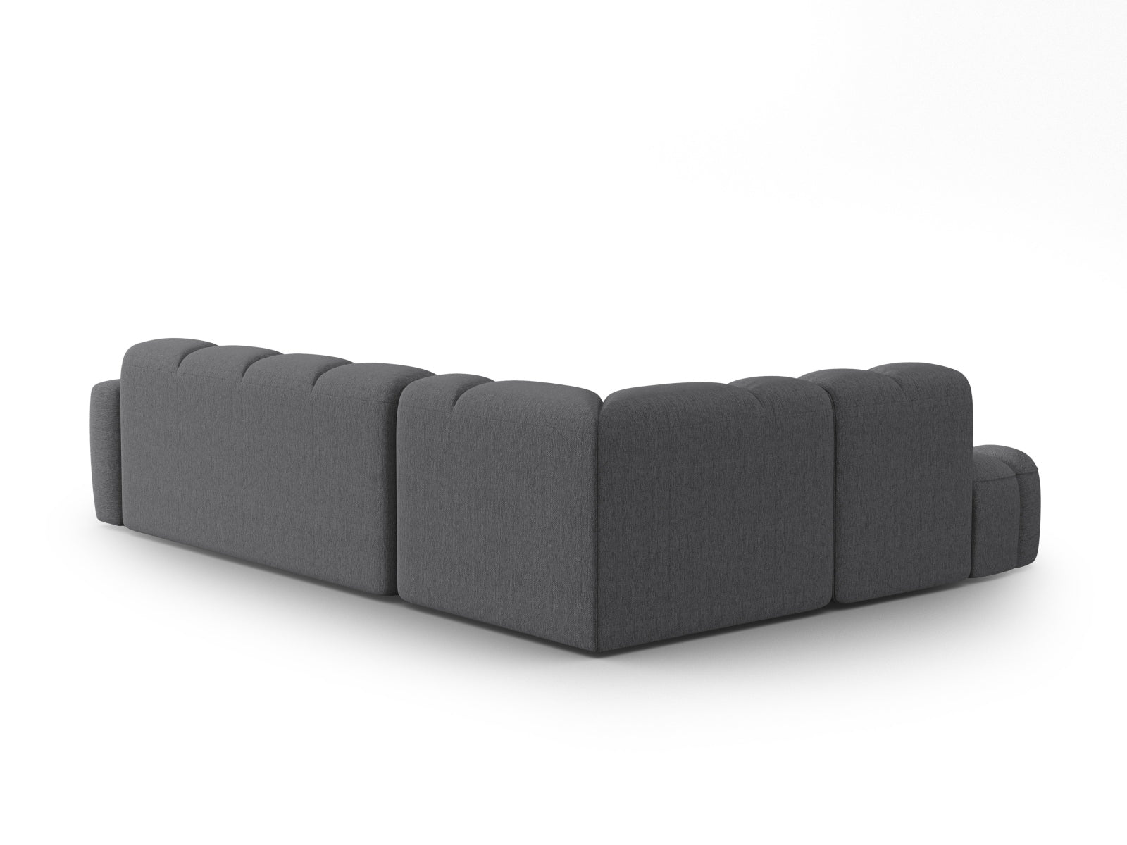 Entdecken Sie das elegante Lisa Ecksofa links 5 Sitzer von Micadoni. Hochwertiger Velours und modernes Design verwandeln Ihr Zuhause in eine Wohlfühloase.