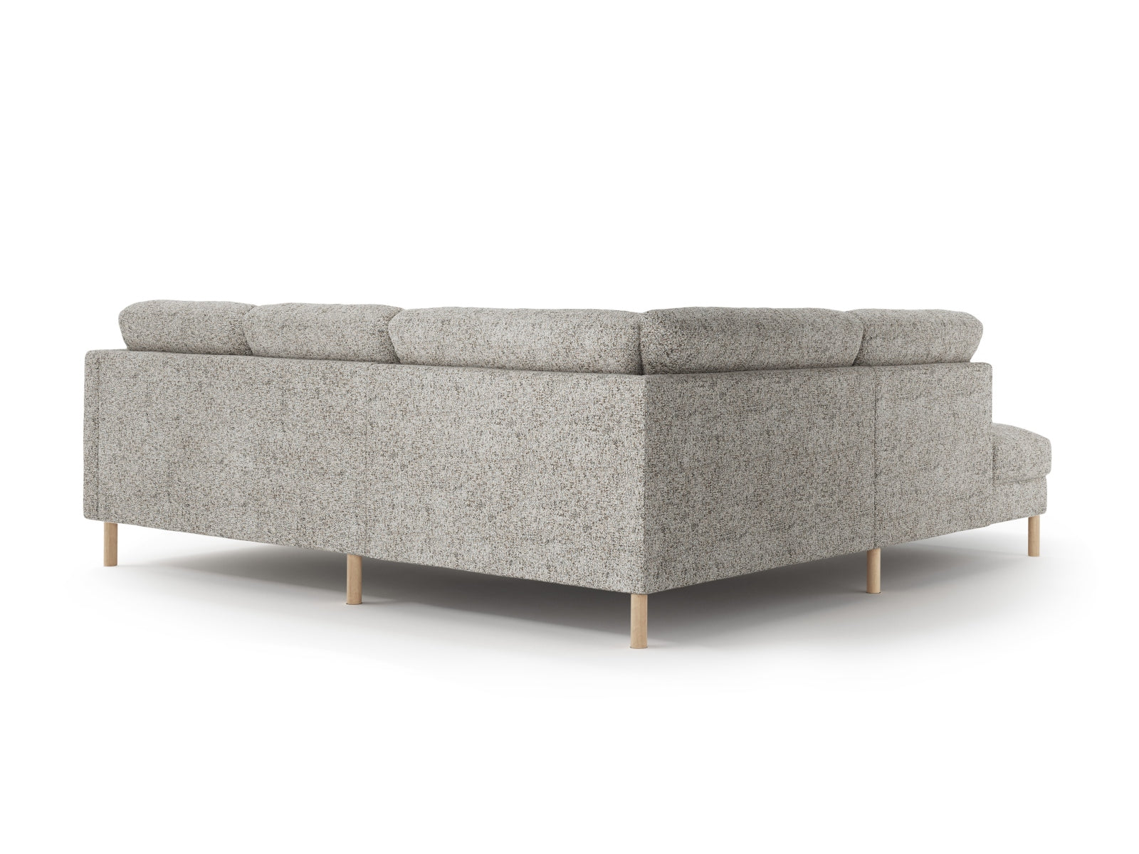 Modernes Eden Ecksofa links für 4 Personen, perfekt für stilvolle Wohnzimmer, in einem ansprechenden beige melange Design.