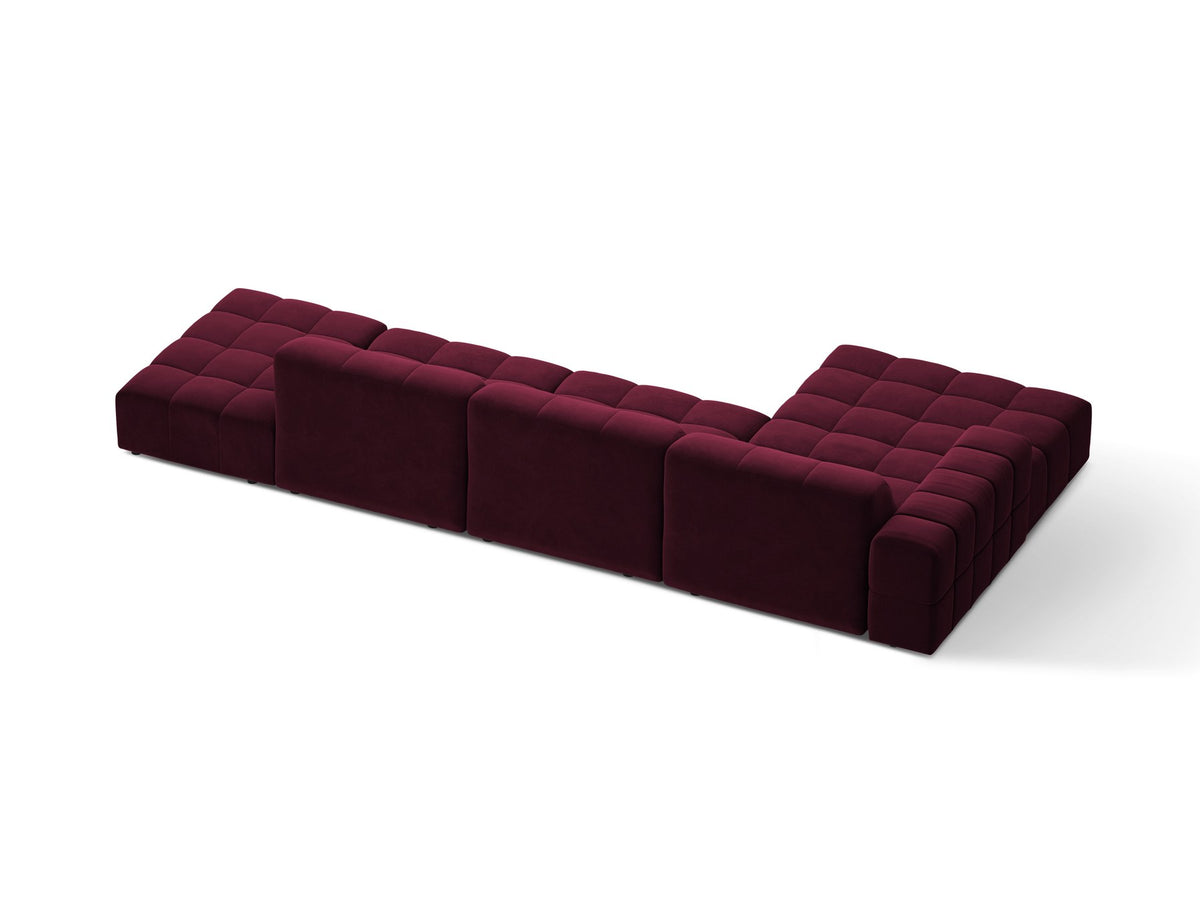 Linkes Ecksofa Jennifer von Micadoni in leichtem Beige mit Bluvel-Stoffbezug, L-Form und schwarzen Kunststoffbeinen aus Polypropylen