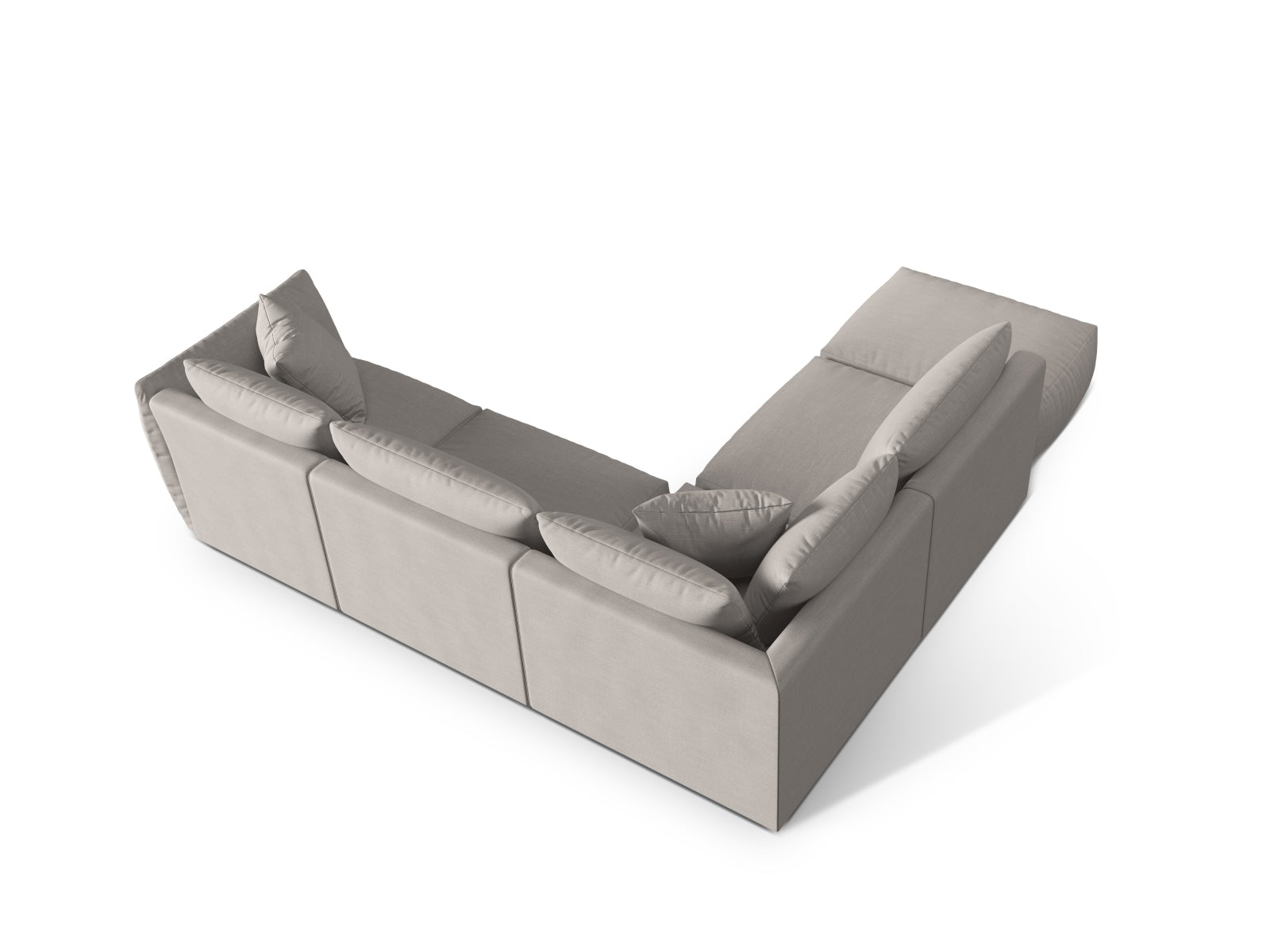 Stylisches, modulares 4-Sitzer Ecksofa von Micadoni, ideal für gemütliche Wohnzimmer, mit eleganter Form und hochwertiger Verarbeitung.