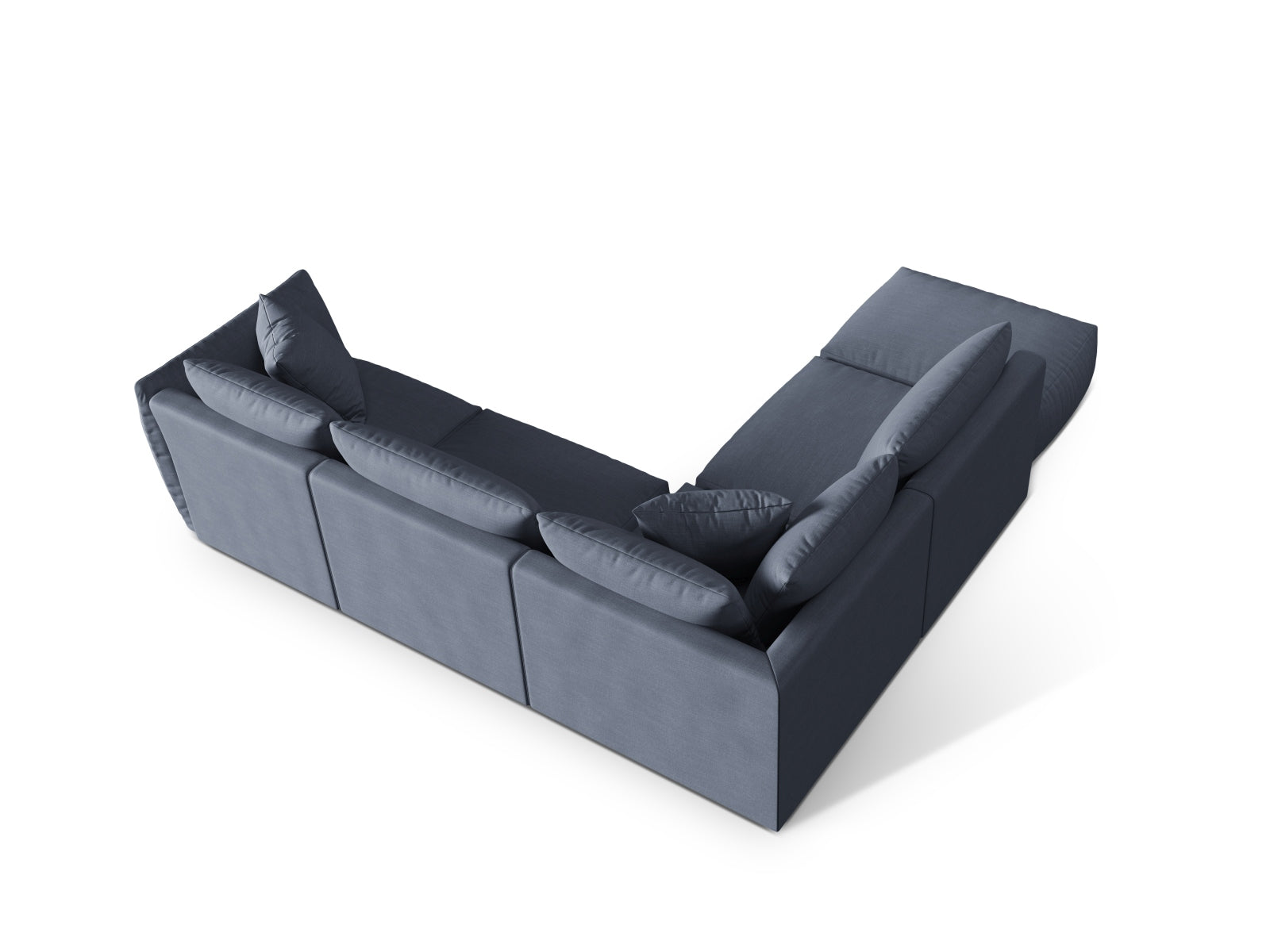 Stylisches, modulares 4-Sitzer Ecksofa in zartem Mintgrün, perfekt für gemütliche Abende und stilvolle Einrichtungsideen.