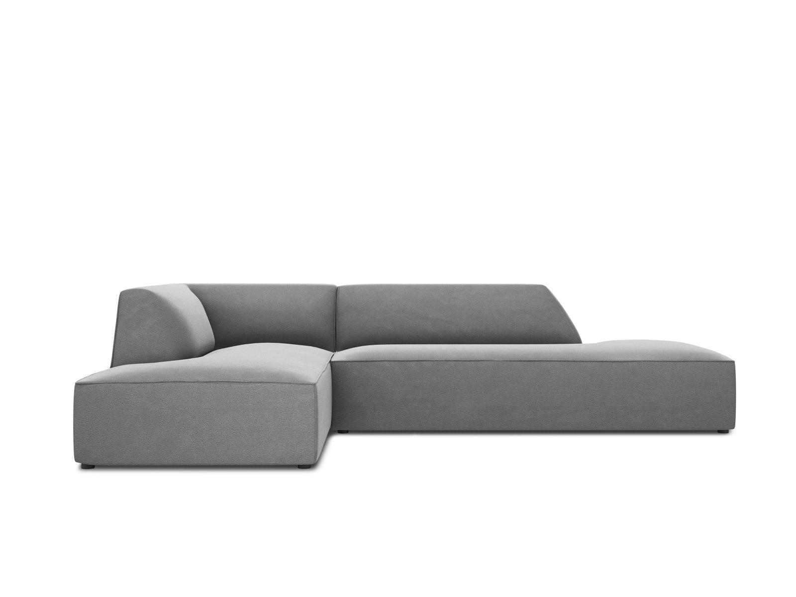 Ruby Velour modulares Ecksofa links 4 Sitzer in Grey-Salvador präsentiert im Onlineshop von KAQTU Design AG. Ecksofa links ist von Micadoni