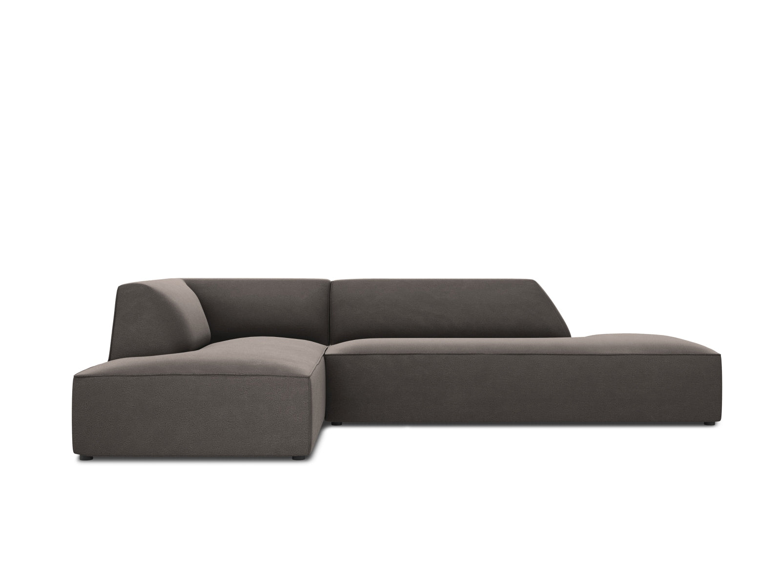 Ruby Velour modulares Ecksofa links 4 Sitzer in Dark Grey-Salvador präsentiert im Onlineshop von KAQTU Design AG. Ecksofa links ist von Micadoni