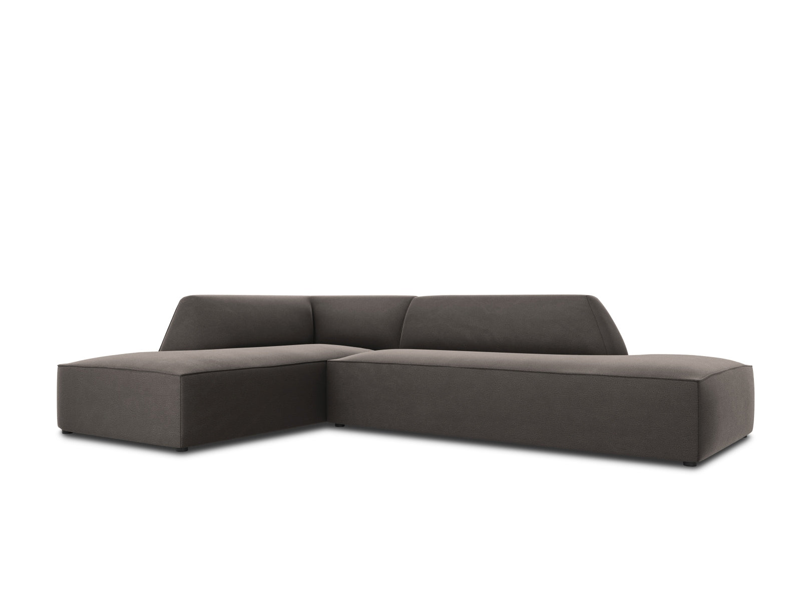 Ruby Velour modulares Ecksofa links 4 Sitzer in Dark Grey-Salvador präsentiert im Onlineshop von KAQTU Design AG. Ecksofa links ist von Micadoni