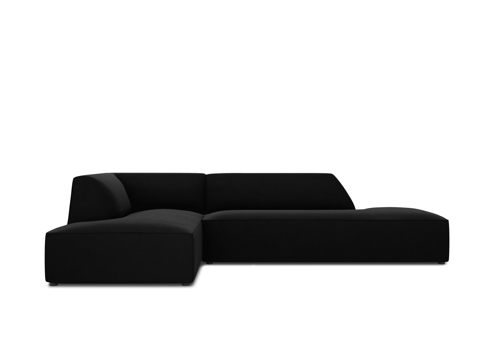 Ruby Velour modulares Ecksofa links 4 Sitzer in Black-Salvador präsentiert im Onlineshop von KAQTU Design AG. Ecksofa links ist von Micadoni