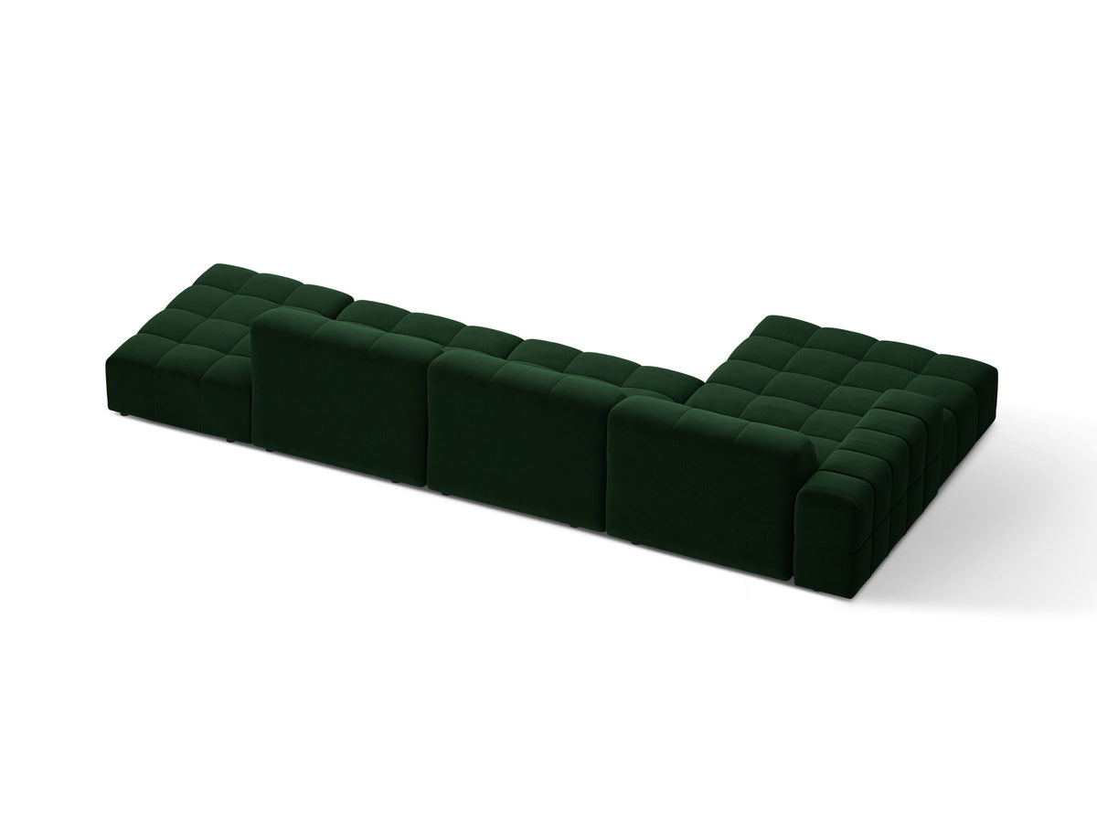 Linkes Ecksofa Jennifer von Micadoni in leichtem Beige mit Bluvel-Stoffbezug, L-Form und schwarzen Kunststoffbeinen aus Polypropylen
