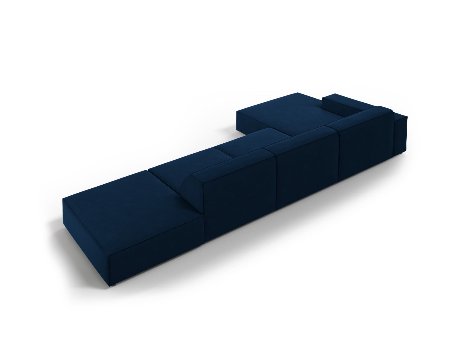 Stilvolles, modulares Ecksofa Jodie in Royal Blue, linksseitig, bietet großzügigen Platz und zeitgemäßes Design für Ihr Wohnzimmer.