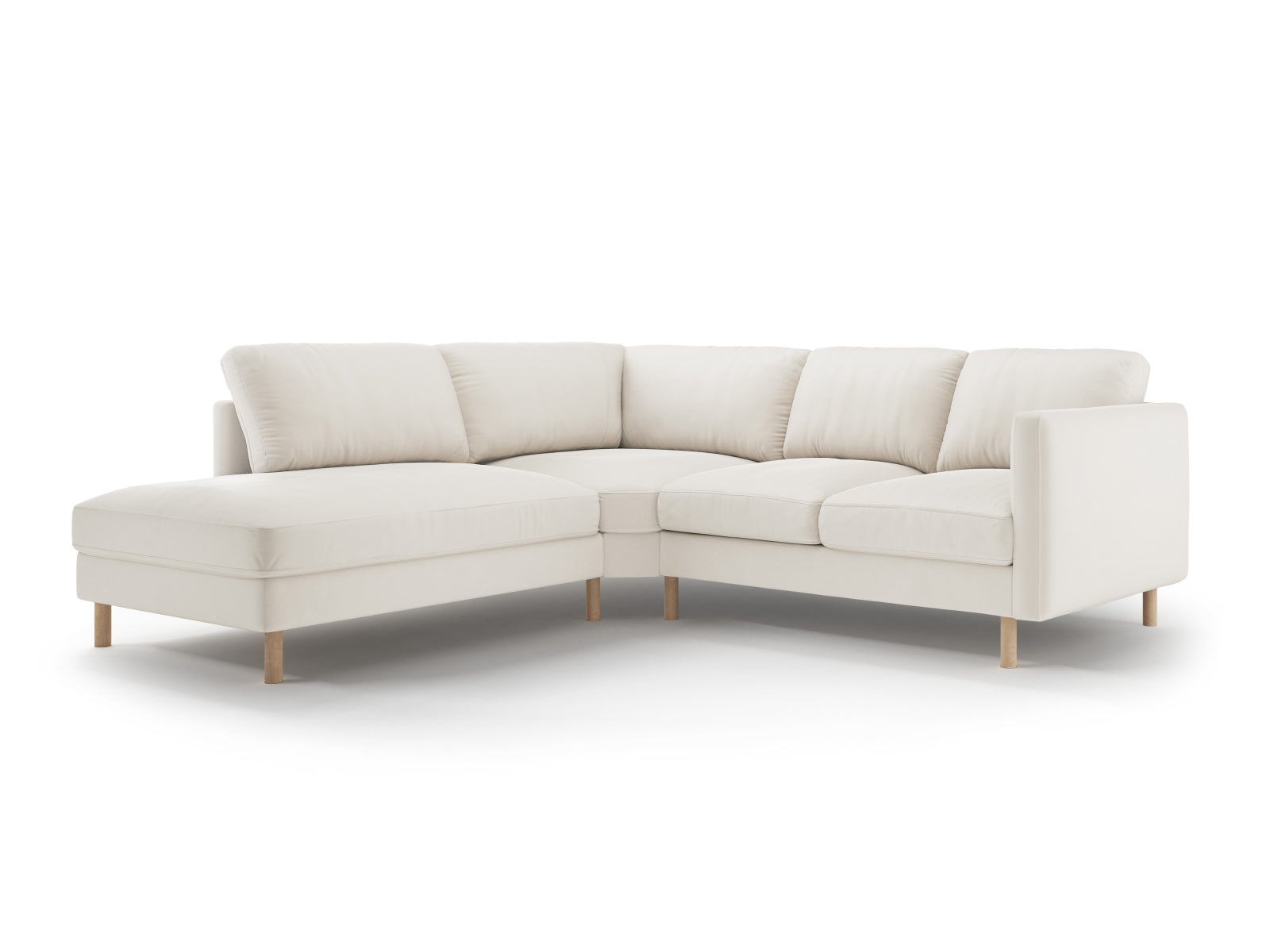 Eden Velour links Ecksofa 4 Sitzer in Beige präsentiert im Onlineshop von KAQTU Design AG. Ecksofa links ist von Micadoni