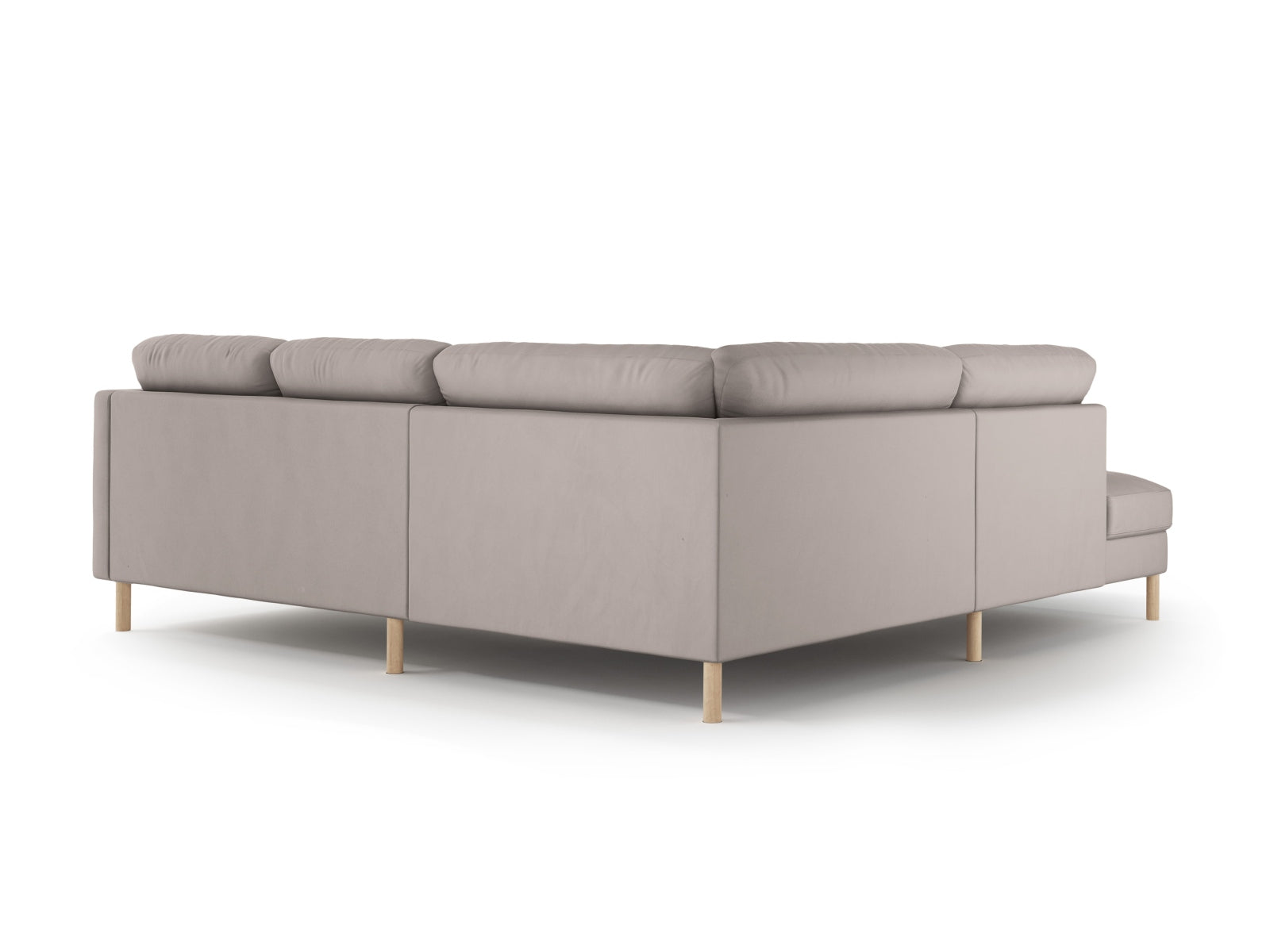 Elegantes linksseitiges Ecksofa Eden Velour für 4 Personen in edlem Grauton, ideal für stilvolle Wohnräume und entspannte Stunden.