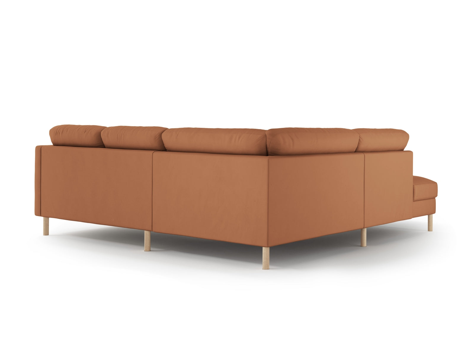 Elegantes linksseitiges Ecksofa Eden Velour für 4 Personen, ideal für entspannte Stunden und modernes Wohndesign.