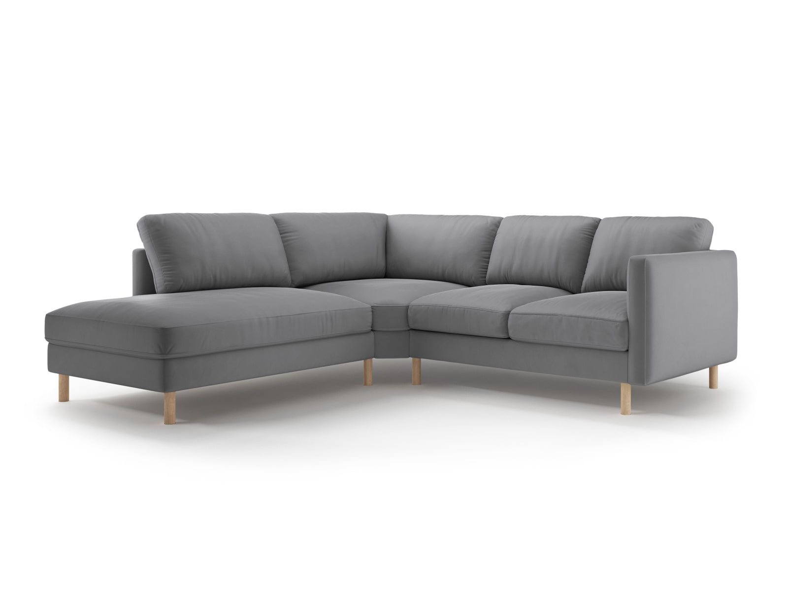 Eden Velour links Ecksofa 4 Sitzer in Grey präsentiert im Onlineshop von KAQTU Design AG. Ecksofa links ist von Micadoni
