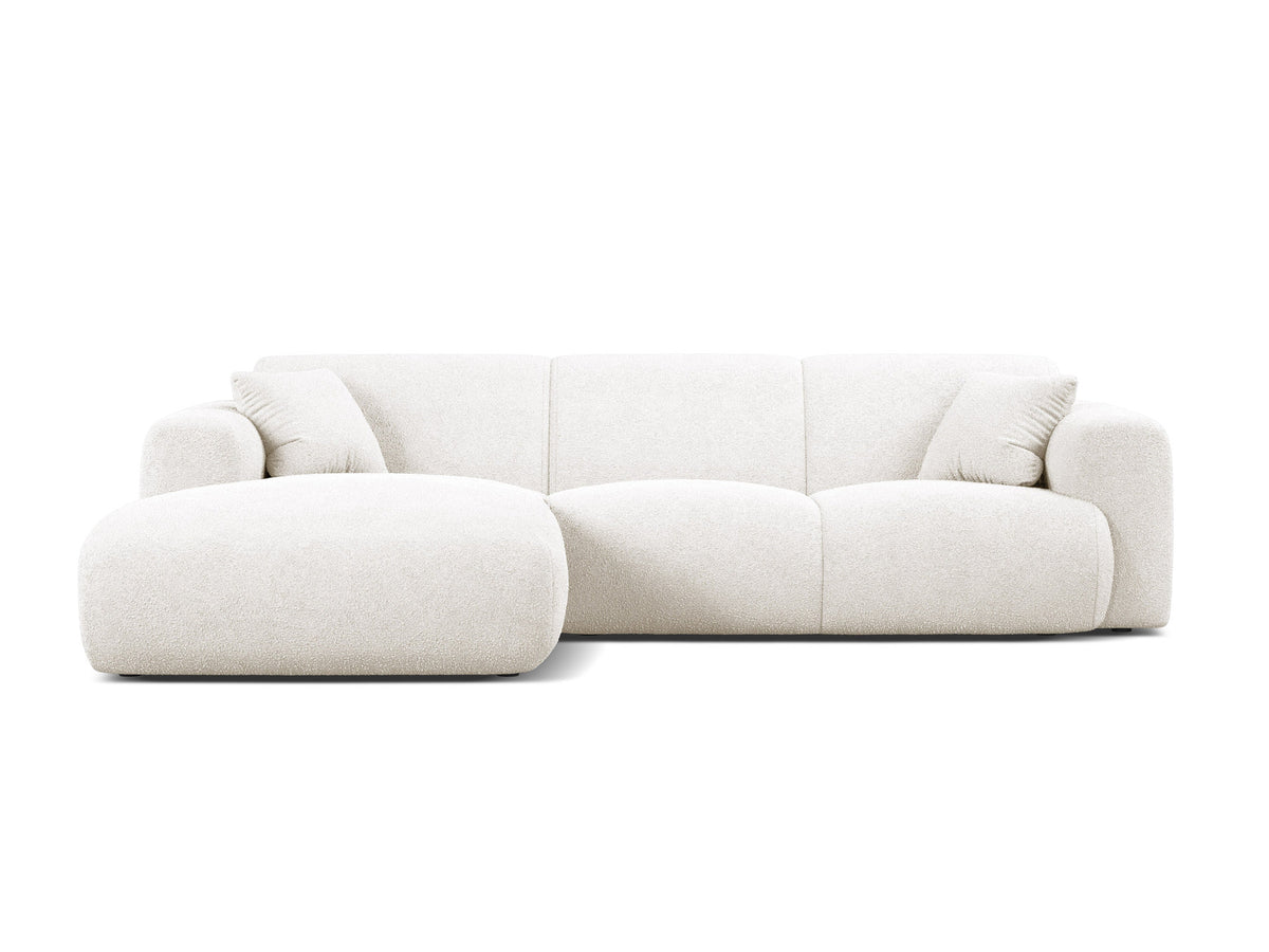 Molino Boucle Ecksofa links 4 Sitzer in White-Baloo präsentiert im Onlineshop von KAQTU Design AG. L-Sofa links ist von Micadoni