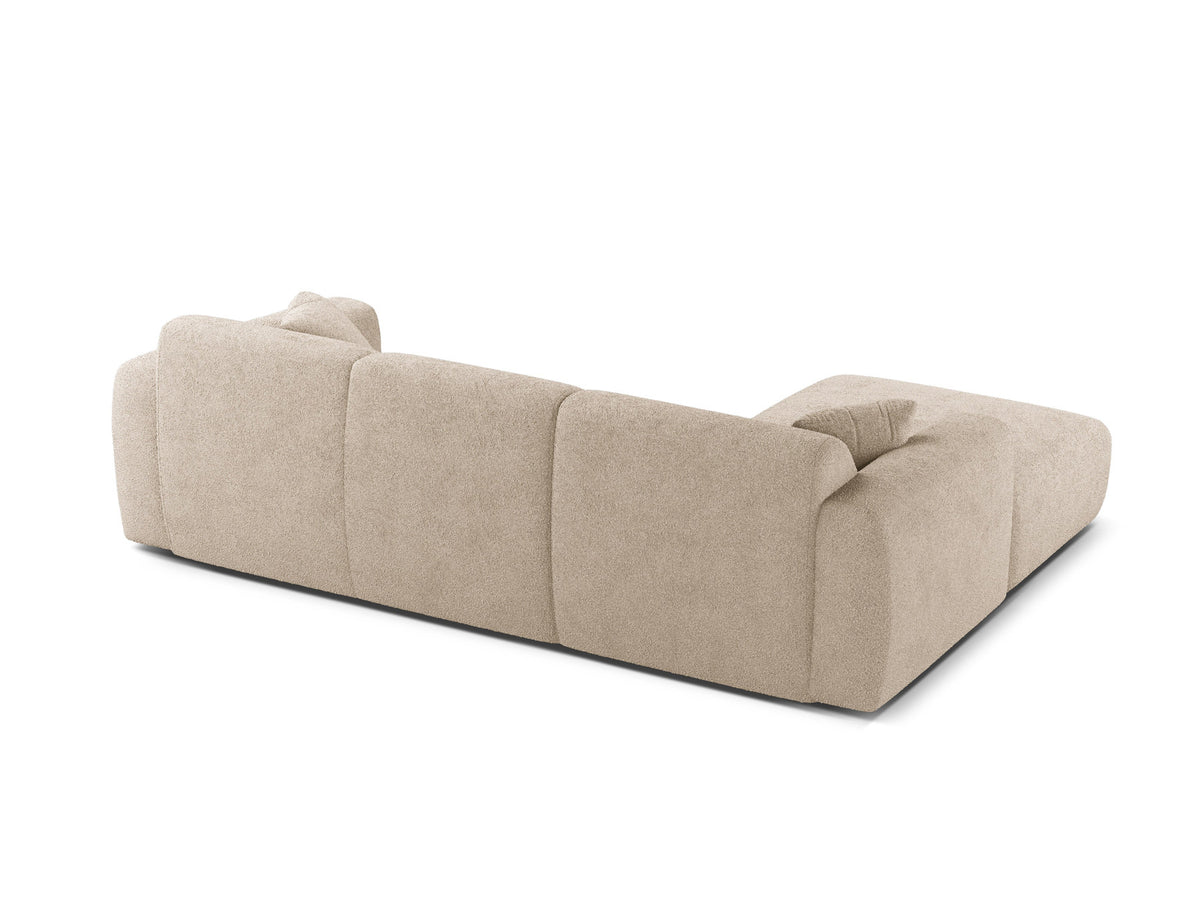 Molino Boucle Ecksofa links 4 Sitzer in Beige-Baloo präsentiert im Onlineshop von KAQTU Design AG. L-Sofa links ist von Micadoni