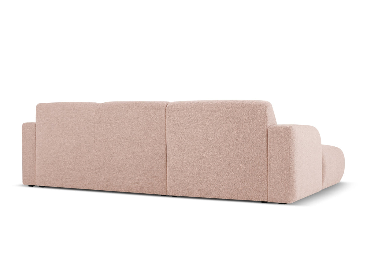 Molino Boucle Ecksofa links 4 Sitzer in Powder Pink-Baloo präsentiert im Onlineshop von KAQTU Design AG. L-Sofa links ist von Micadoni