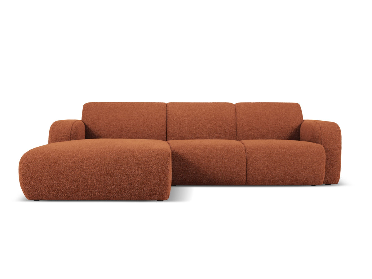 Molino Boucle Ecksofa links 4 Sitzer in Terracotta-Baloo präsentiert im Onlineshop von KAQTU Design AG. L-Sofa links ist von Micadoni