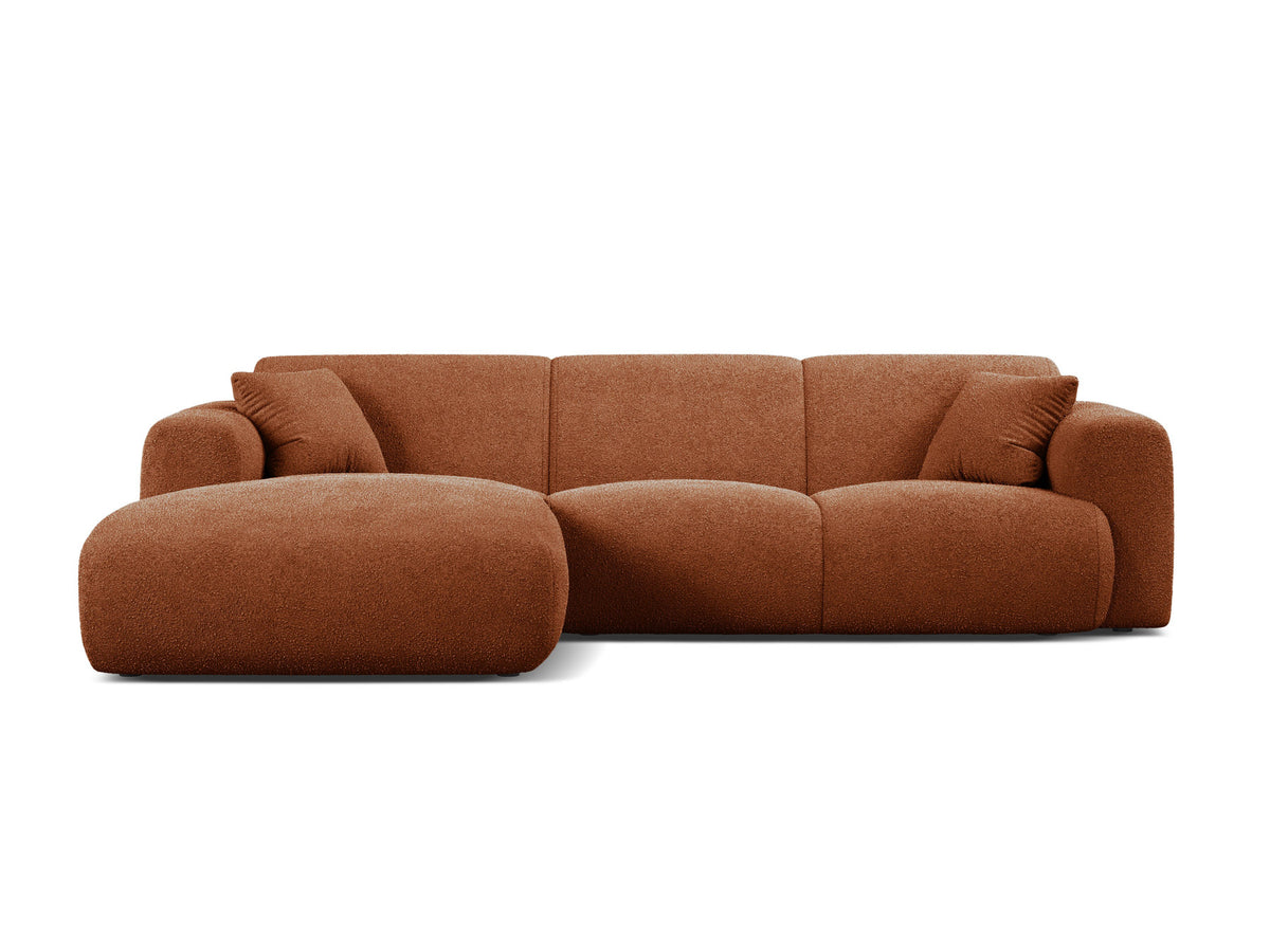 Molino Boucle Ecksofa links 4 Sitzer in Terracotta-Baloo präsentiert im Onlineshop von KAQTU Design AG. L-Sofa links ist von Micadoni