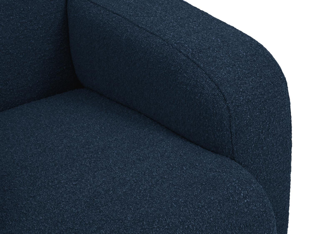 Molino Boucle Ecksofa links 4 Sitzer in Dark Blue-Baloo präsentiert im Onlineshop von KAQTU Design AG. L-Sofa links ist von Micadoni