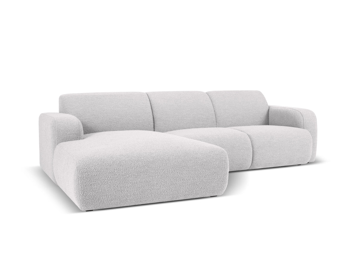 Molino Boucle Ecksofa links 4 Sitzer in Light Grey-Baloo präsentiert im Onlineshop von KAQTU Design AG. L-Sofa links ist von Micadoni