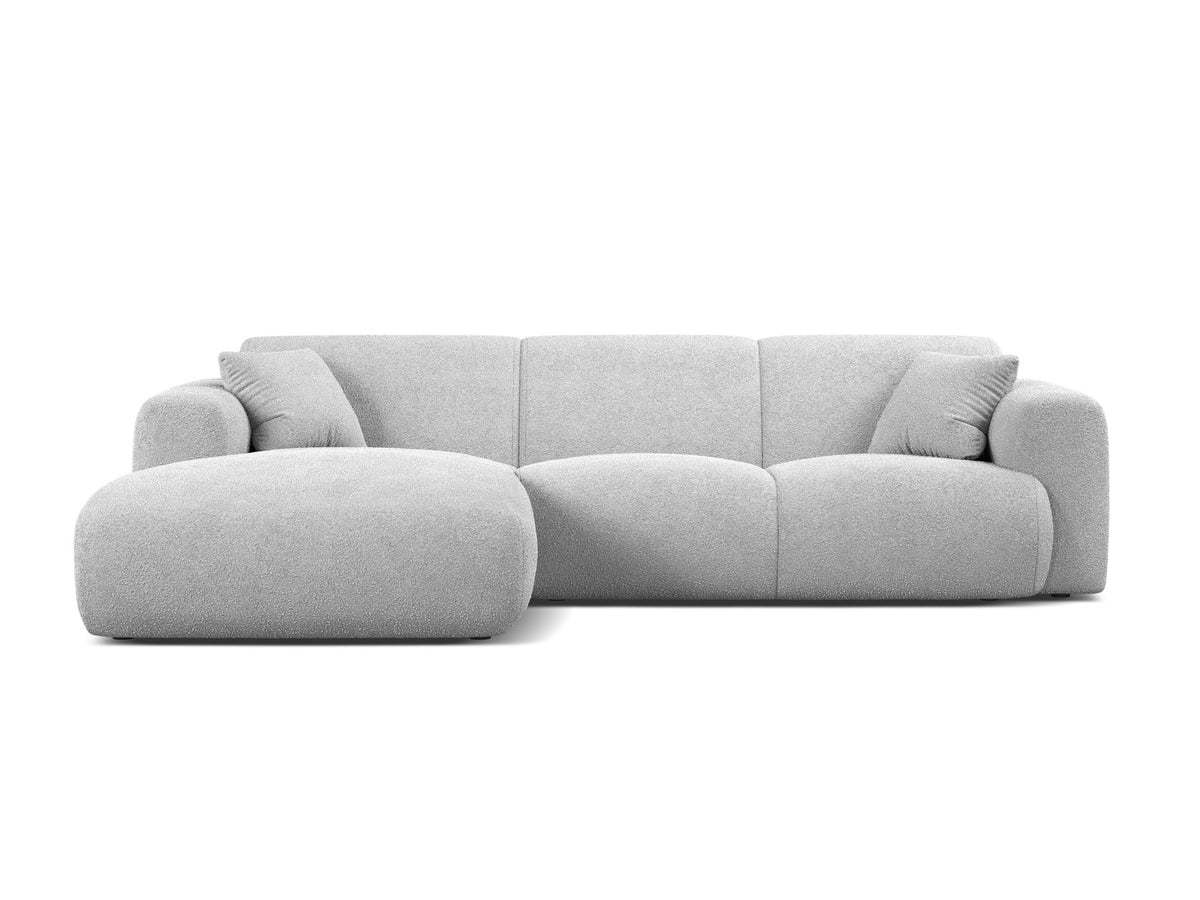 Molino Boucle Ecksofa links 4 Sitzer in Light Grey-Baloo präsentiert im Onlineshop von KAQTU Design AG. L-Sofa links ist von Micadoni