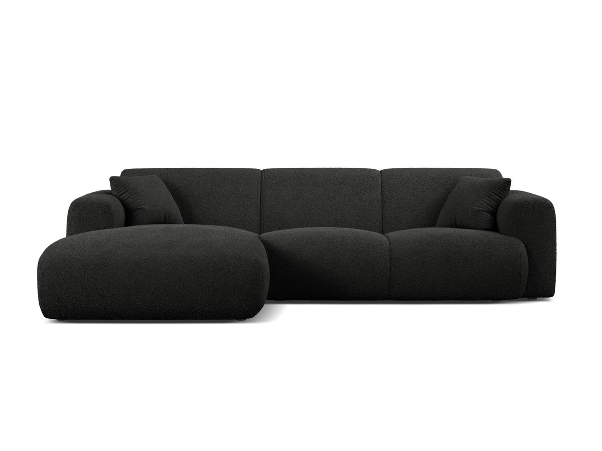 Molino Boucle Ecksofa links 4 Sitzer in Black-Baloo präsentiert im Onlineshop von KAQTU Design AG. L-Sofa links ist von Micadoni