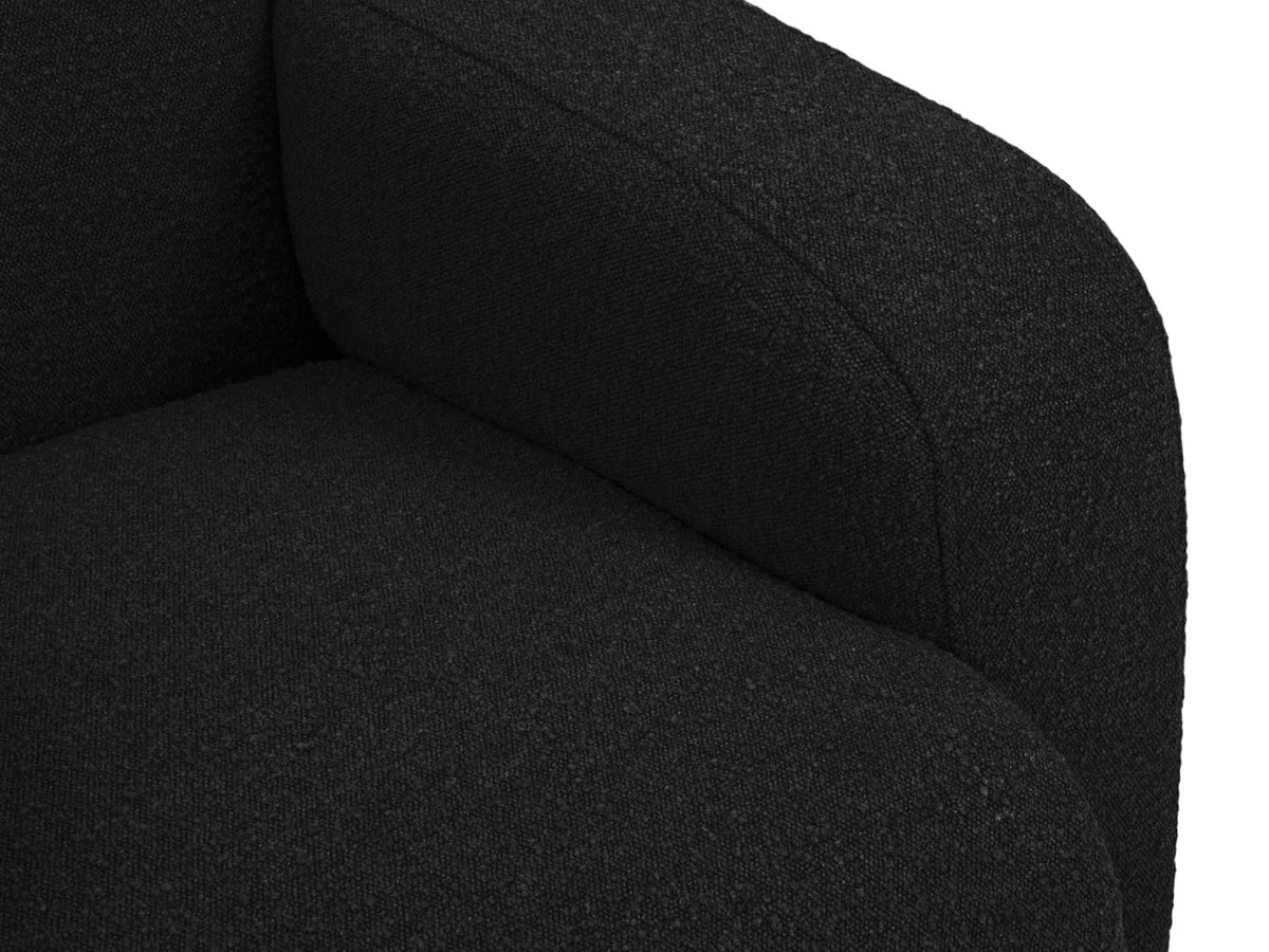 Molino Boucle Ecksofa links 4 Sitzer in Black-Baloo präsentiert im Onlineshop von KAQTU Design AG. L-Sofa links ist von Micadoni