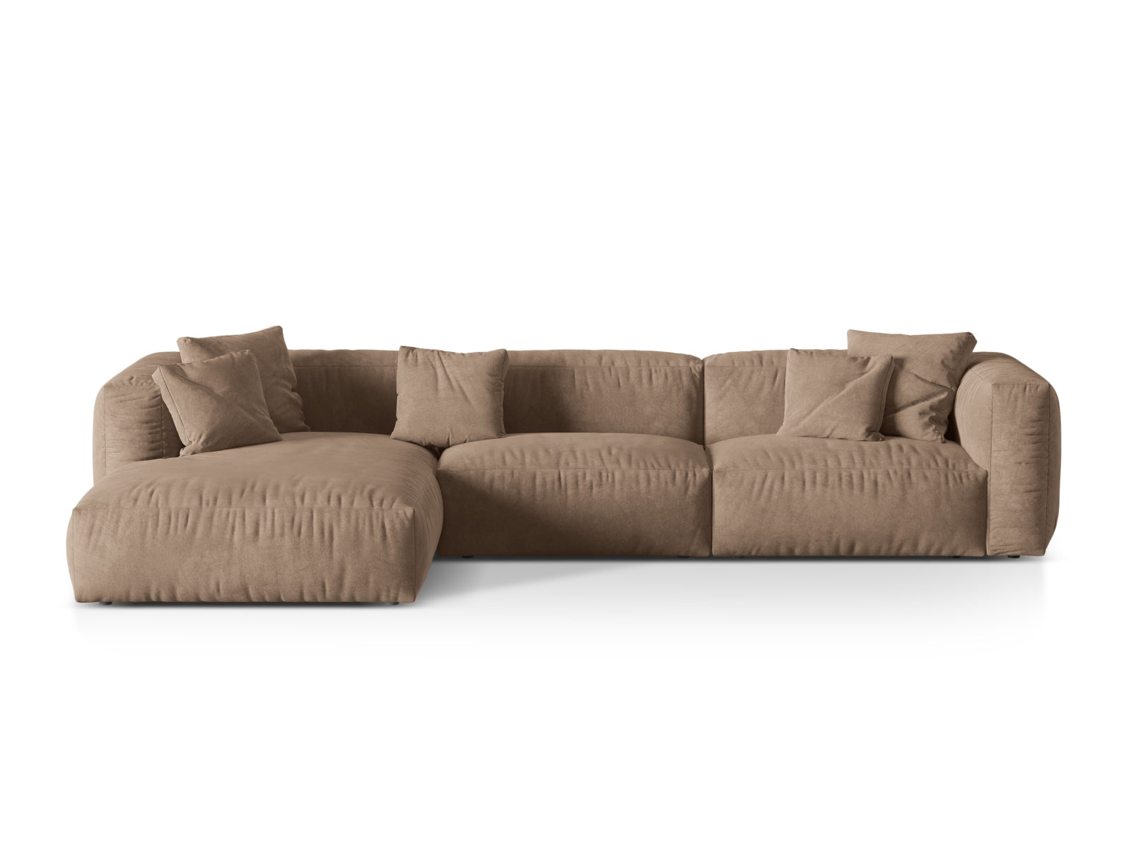 Martina Modulares Ecksofa links 3 Sitzer in Dark Beige präsentiert im Onlineshop von KAQTU Design AG. Ecksofa links ist von Micadoni